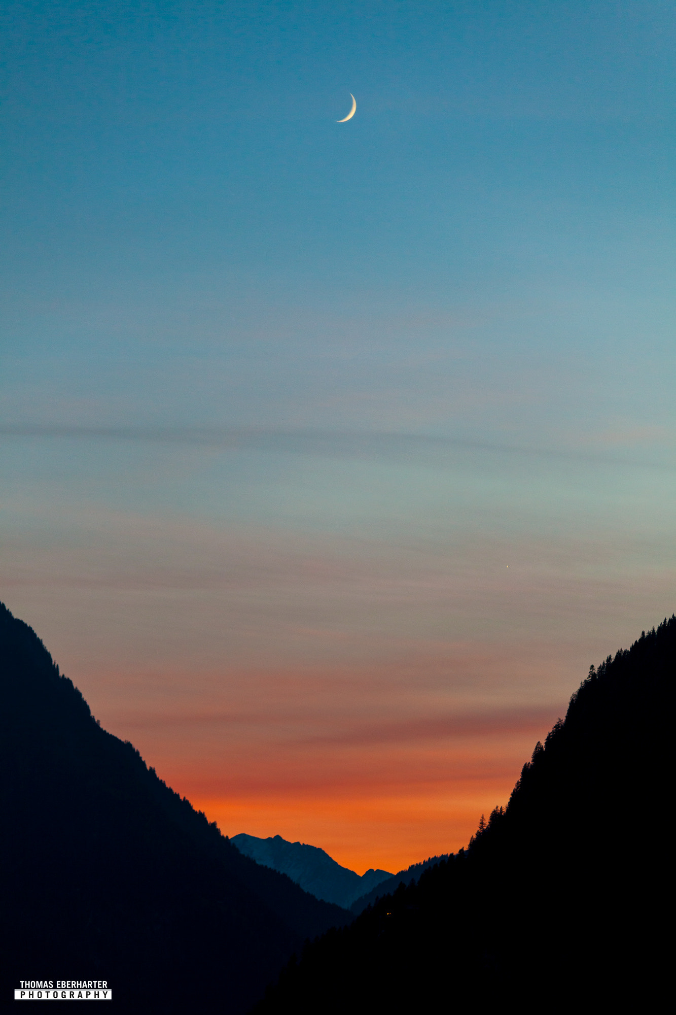 Sigma 70-200mm F2.8 EX DG OS HSM sample photo. Sunset with the moon photography