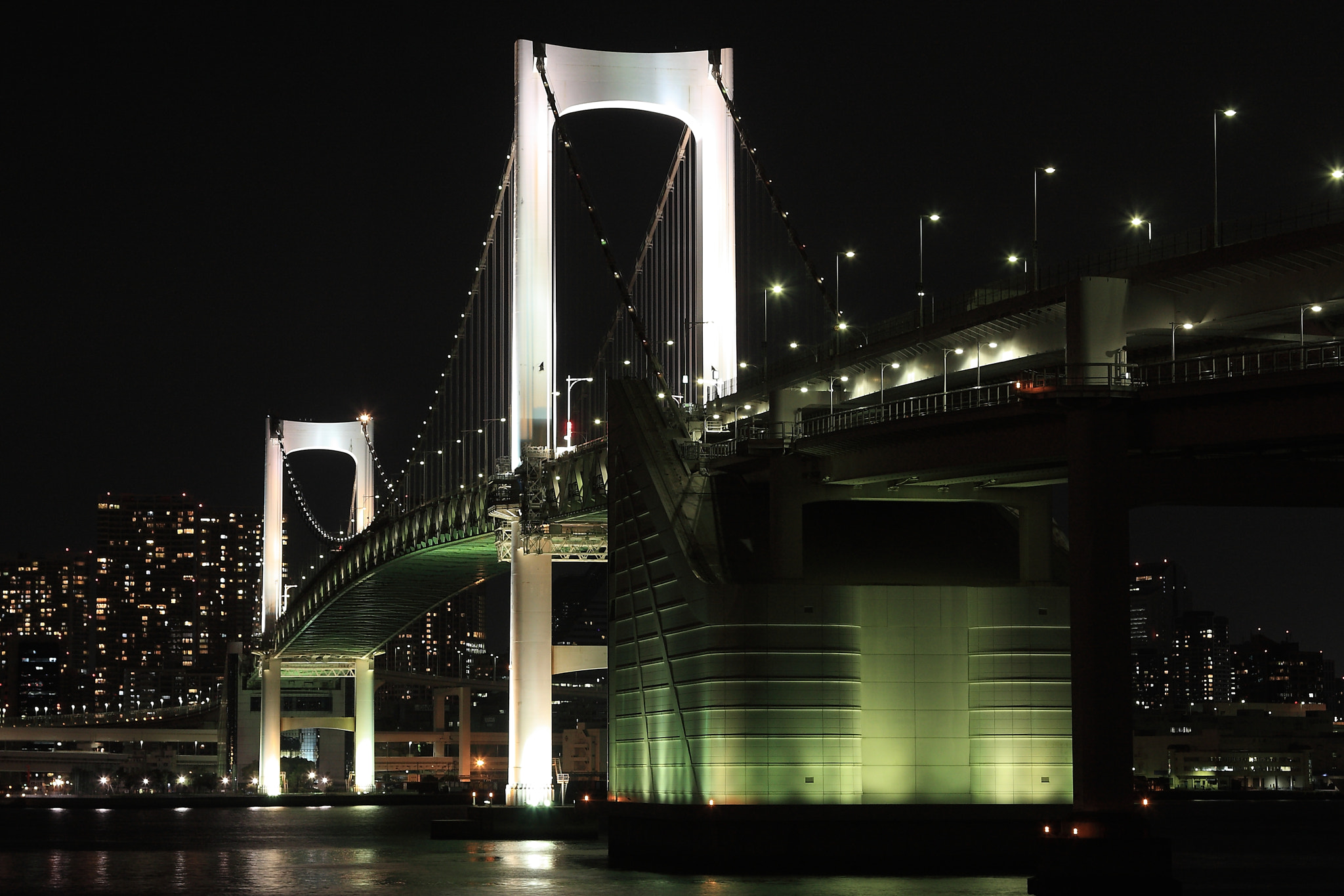 Canon EOS 40D + Canon EF 24-105mm F4L IS USM sample photo. The night view of daiba photography