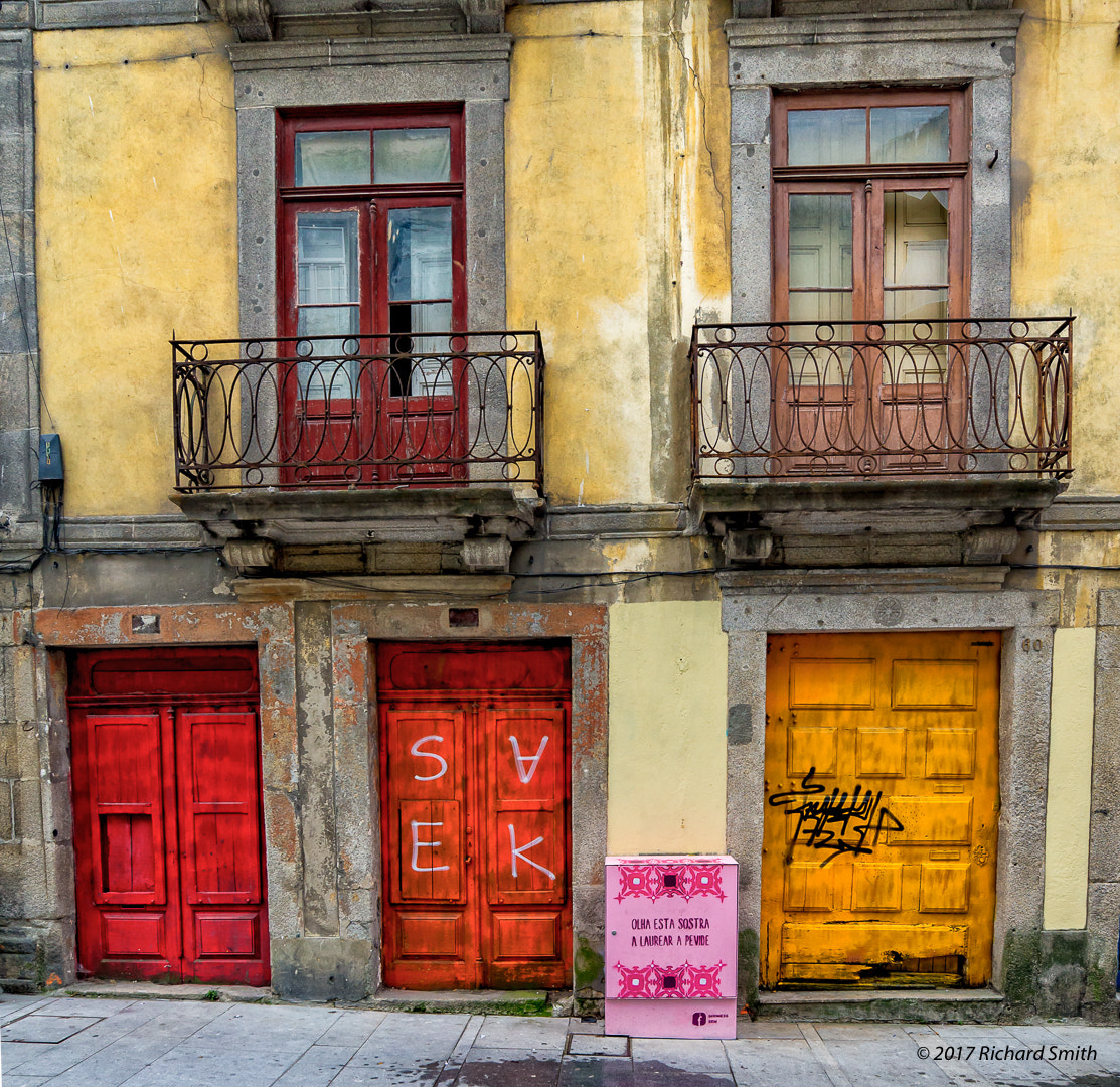 Nikon D600 + Nikon AF-S Nikkor 18-35mm F3.5-4.5G ED sample photo. Porto doors photography