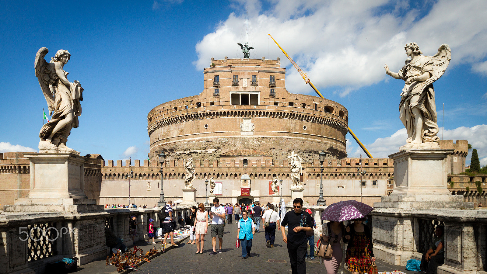 Canon EOS 7D + Canon EF 16-35mm F2.8L II USM sample photo. Castel sant angelo on sunny day in rome, italy photography