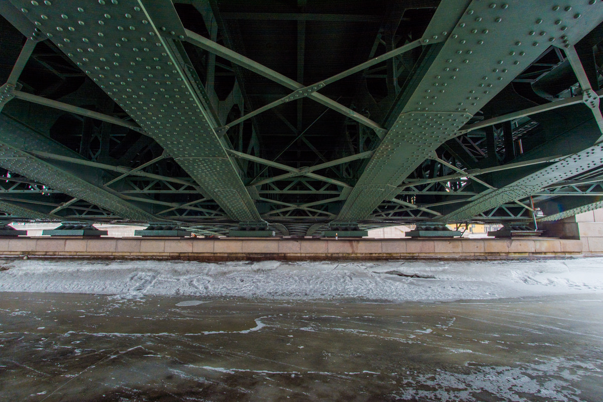 Nikon D7100 + Samyang 12mm F2.8 ED AS NCS Fisheye sample photo. Under the bridge photography