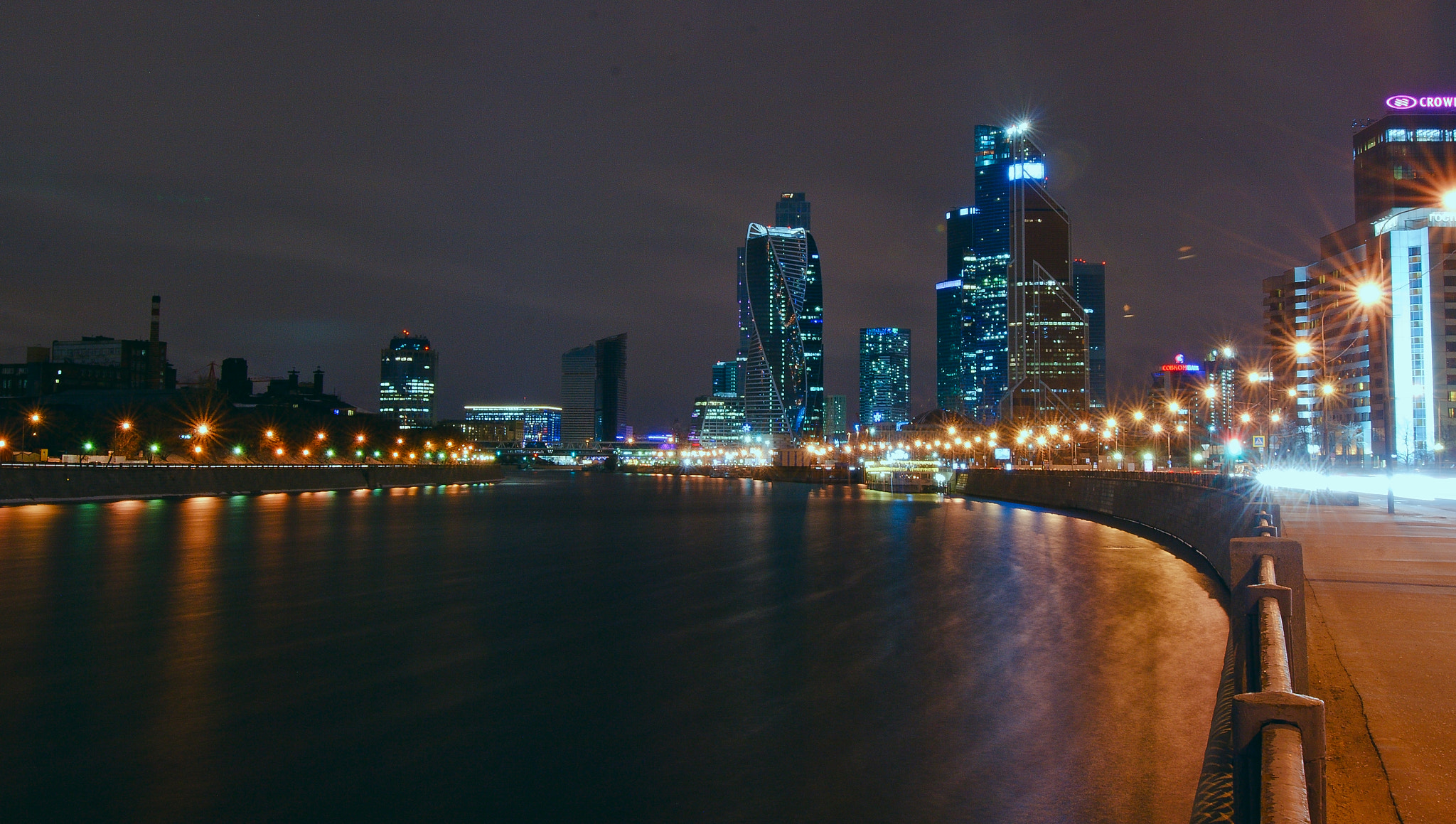 Tokina AT-X Pro 12-24mm F4 (IF) DX sample photo. Огни ночной Москвы / night lights of moscow photography