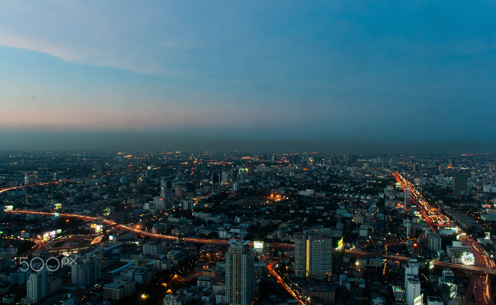 Sigma 18-50mm f/3.5-5.6 DC sample photo. Bangkok city at night from baiyoke sky tower ii photography