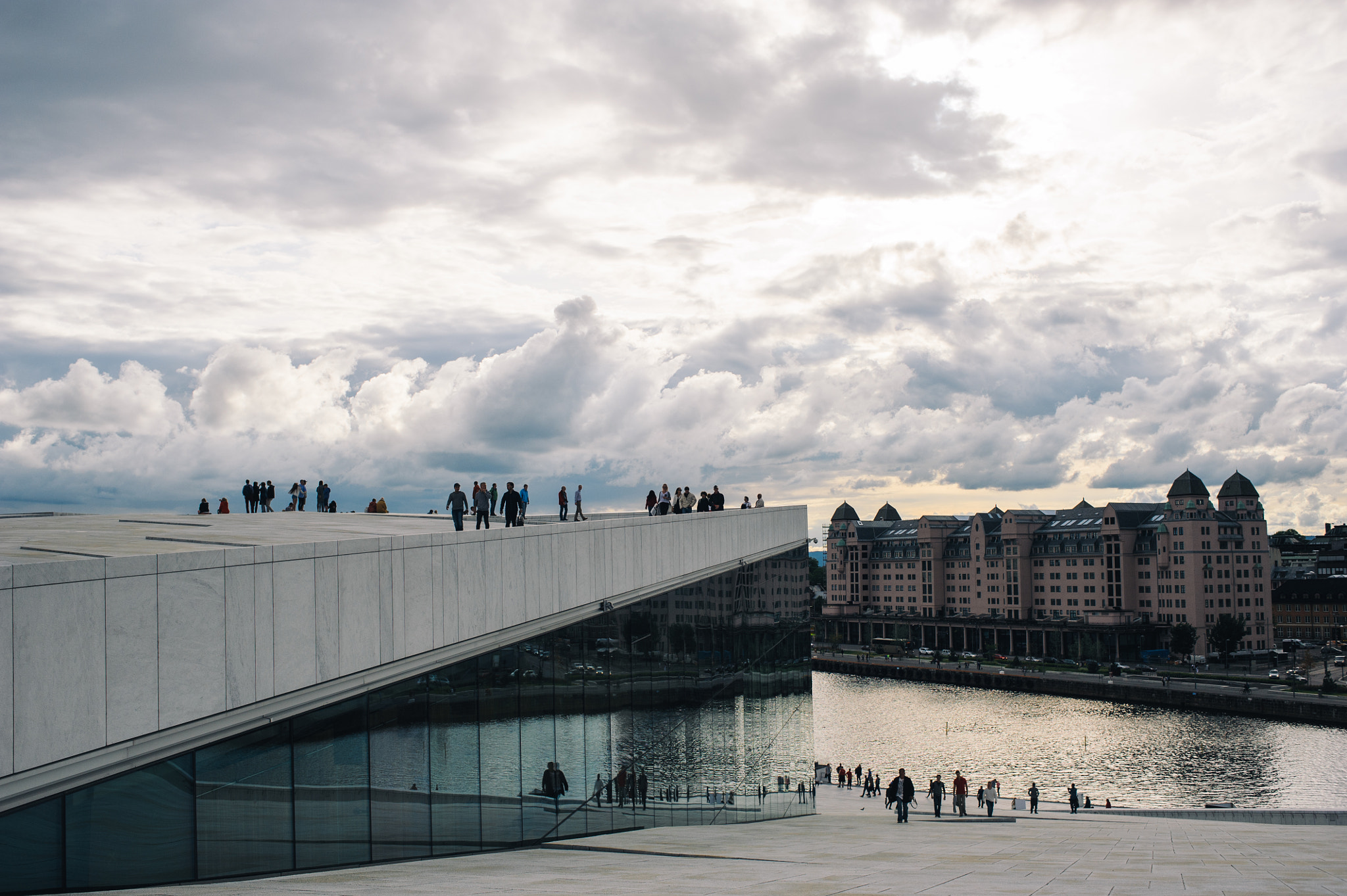 Nikon D700 + Nikon AF Nikkor 35mm F2D sample photo. On the roof of the opera photography