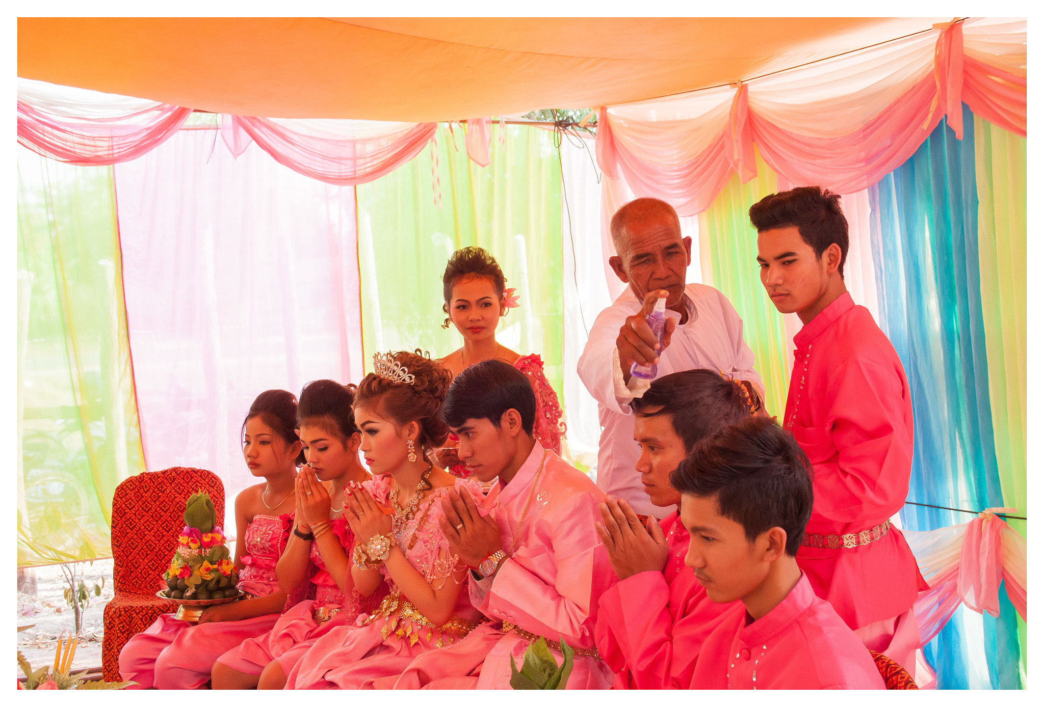 Canon EF-S 18-55mm F3.5-5.6 II sample photo. Monk blessing photography