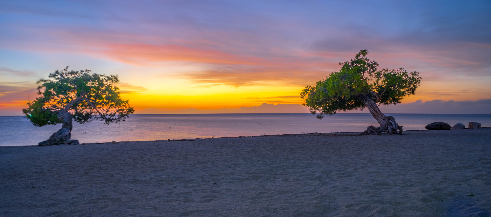 Sony a7R + Sony Vario Tessar T* FE 24-70mm F4 ZA OSS sample photo. Sunset aruba photography