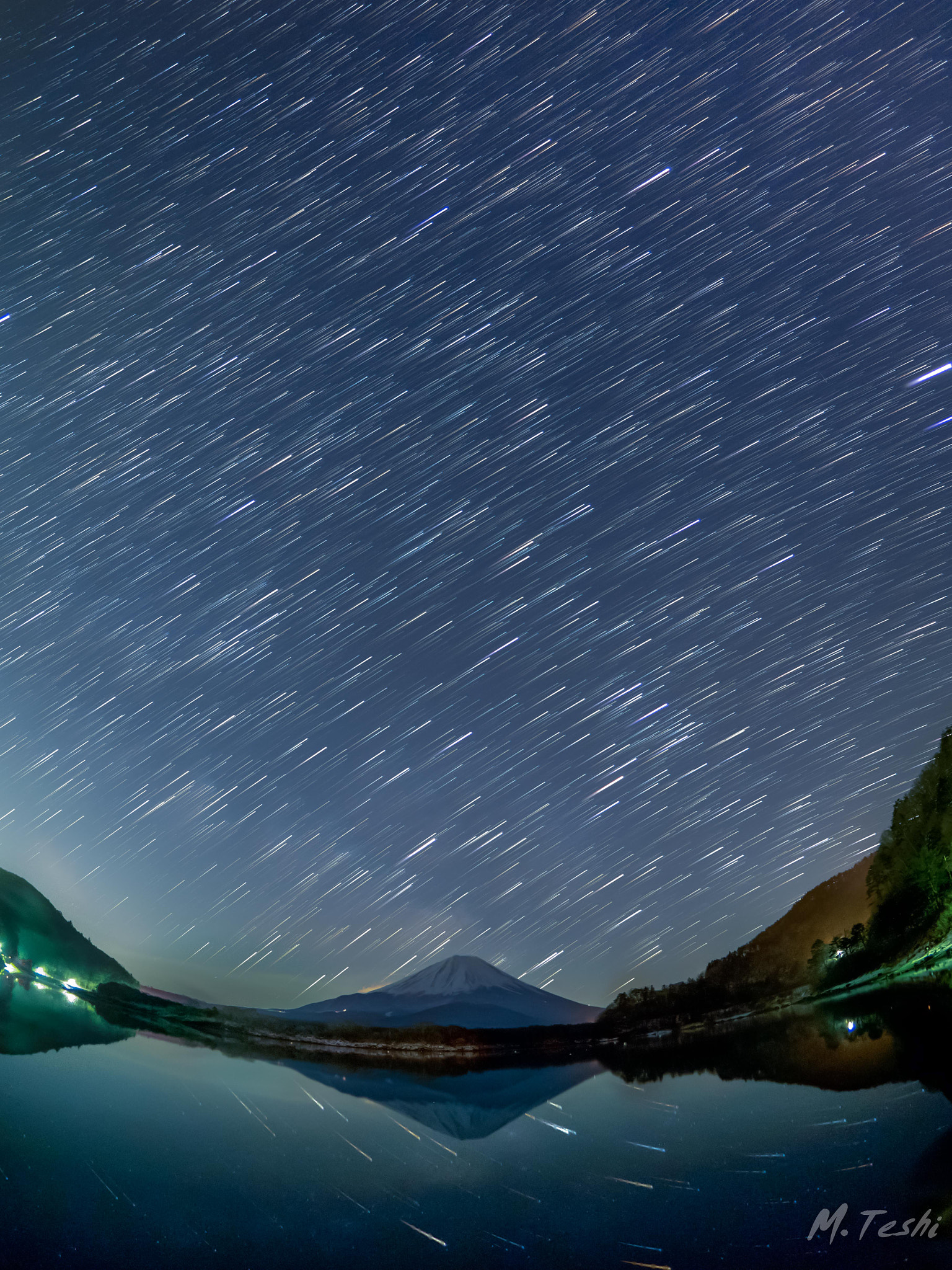 Olympus PEN-F + OLYMPUS M.8mm F1.8 sample photo. Infinite stars and mt. fuji photography