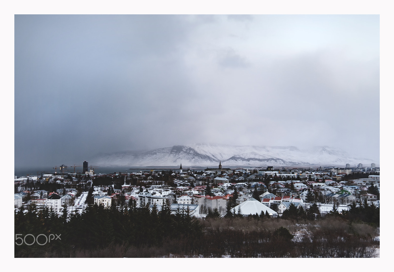 Fujifilm X-Pro2 + Fujifilm XF 18-135mm F3.5-5.6 R LM OIS WR sample photo. Storm arriving - view of reykjavik from perlan photography