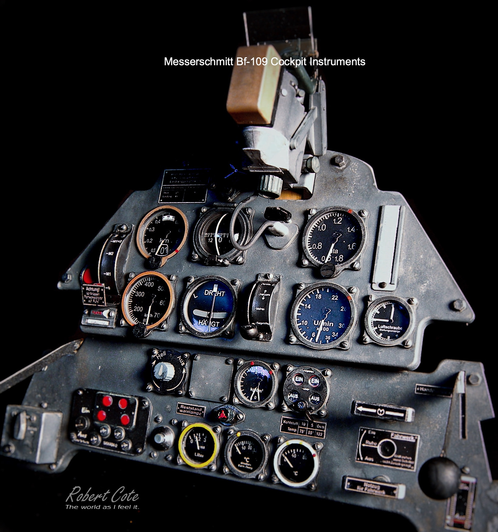 Kodak P880 ZOOM DIGITAL CAMERA sample photo. Messerschmitt bf-109 cockpit instruments. photography