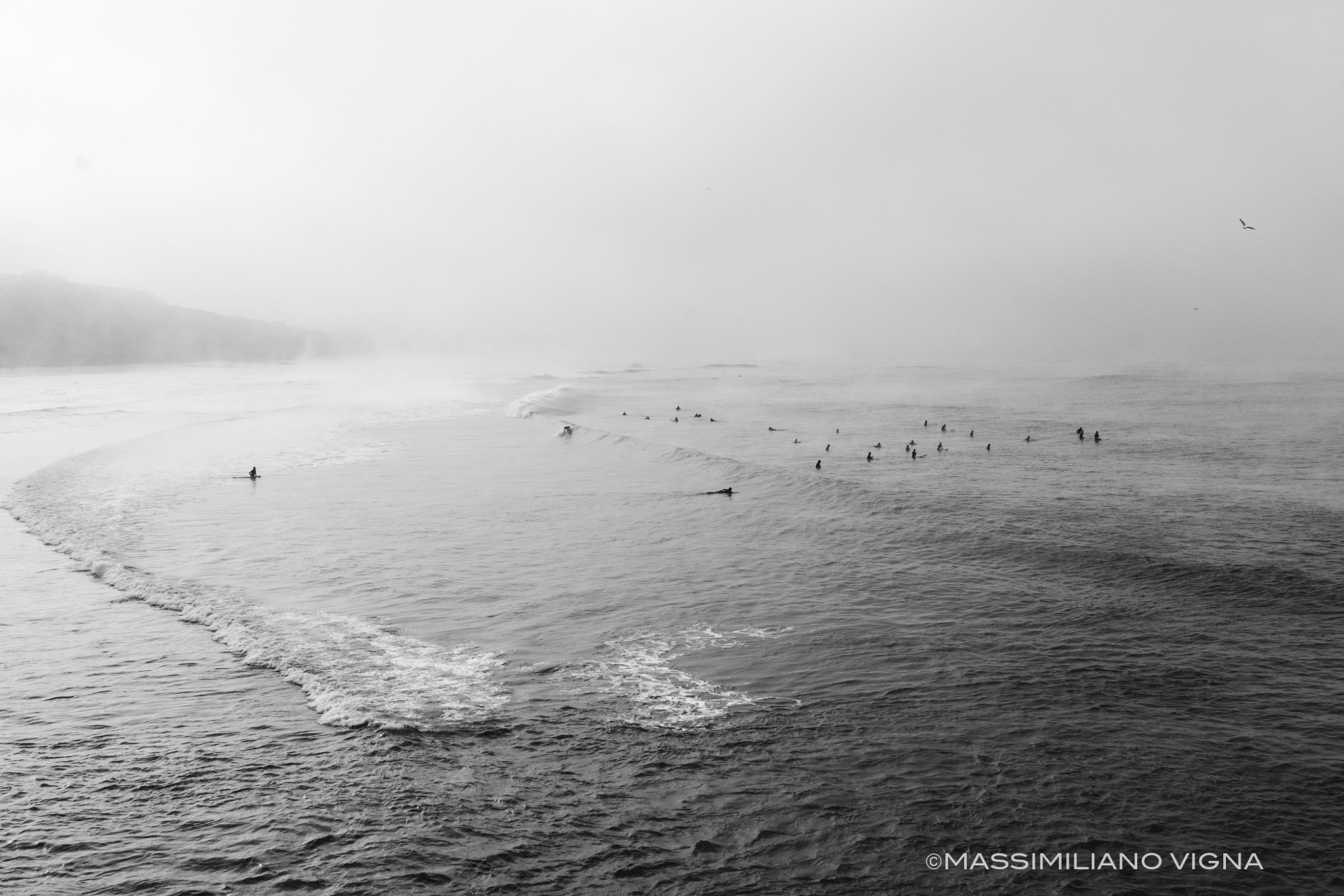 Nikon AF-S Nikkor 24-70mm F2.8G ED sample photo. Surfers in the fog photography