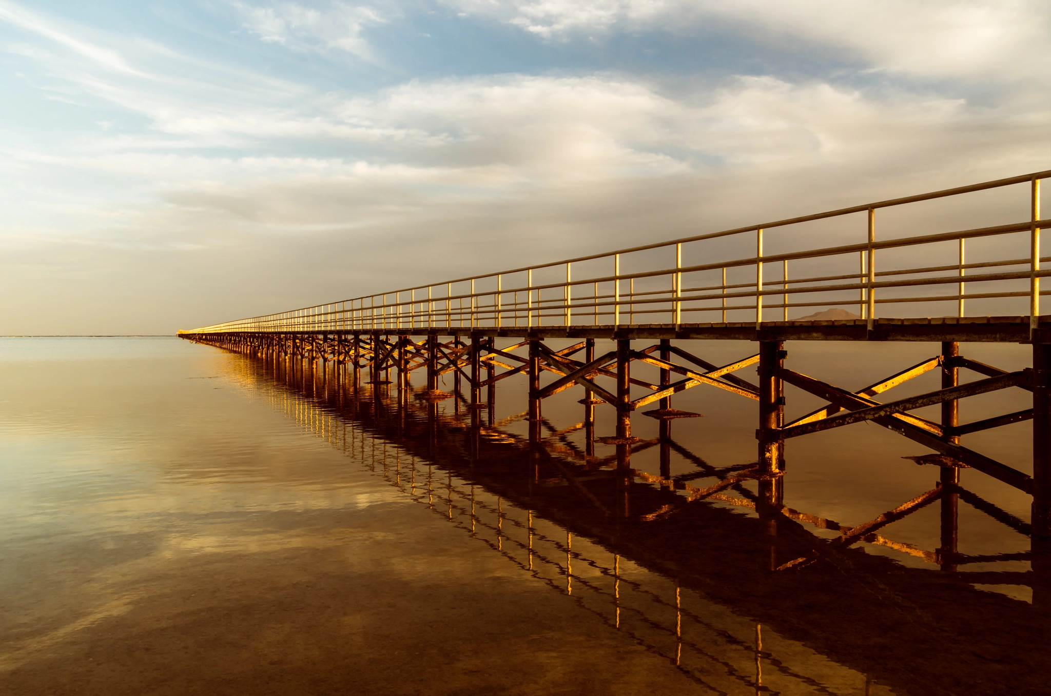 Nikon D800 sample photo. Pier, pontoon on the red sea at sunrise, egypt. photography