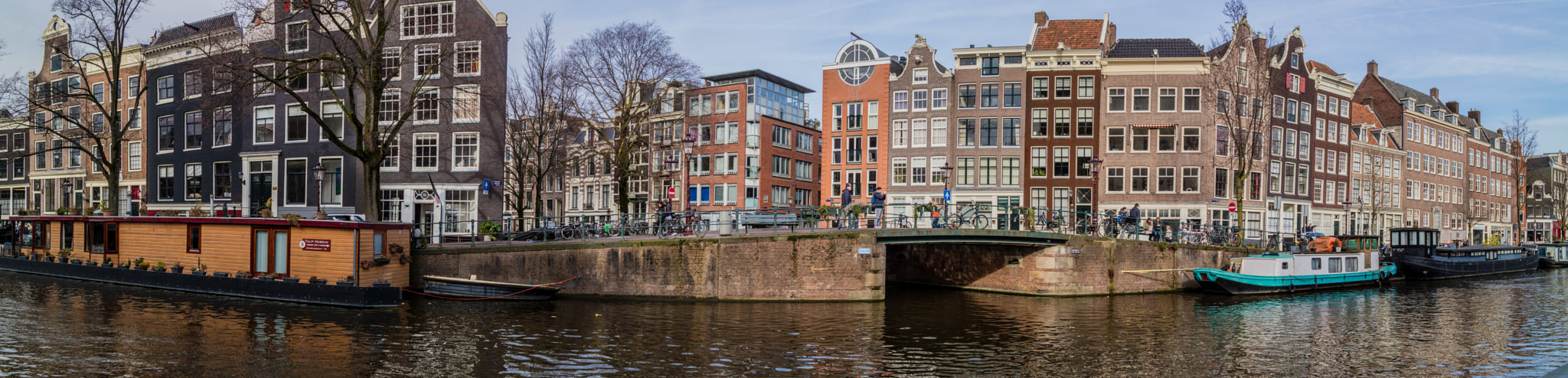 Canon EOS M3 + Canon EF-M 22mm F2 STM sample photo. Panorama on a channel, amsterdam 1 photography