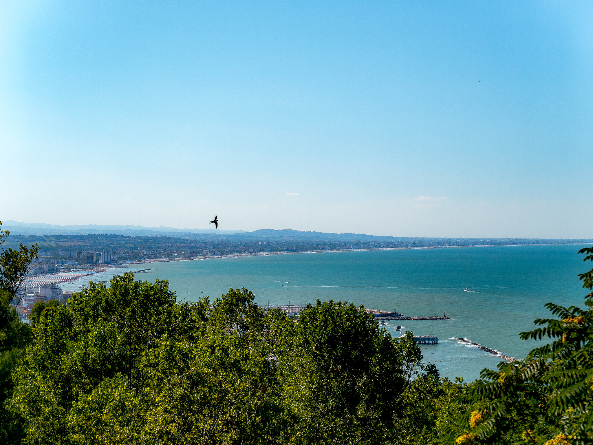 Panasonic Lumix DMC-G6 sample photo. Cattolica riviera seen from gabicce monte photography