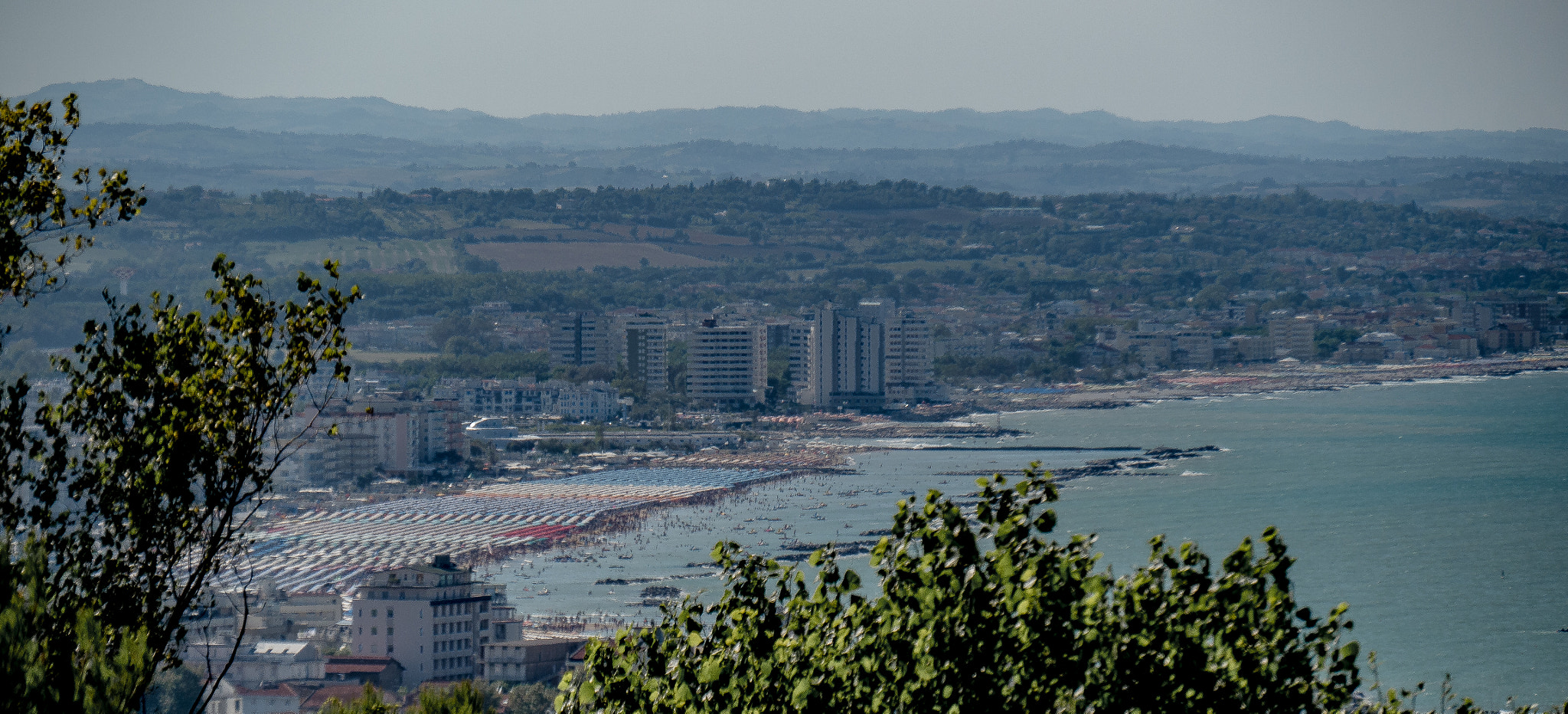 Panasonic Lumix DMC-G6 sample photo. Cattolica seen from gabicce monte photography