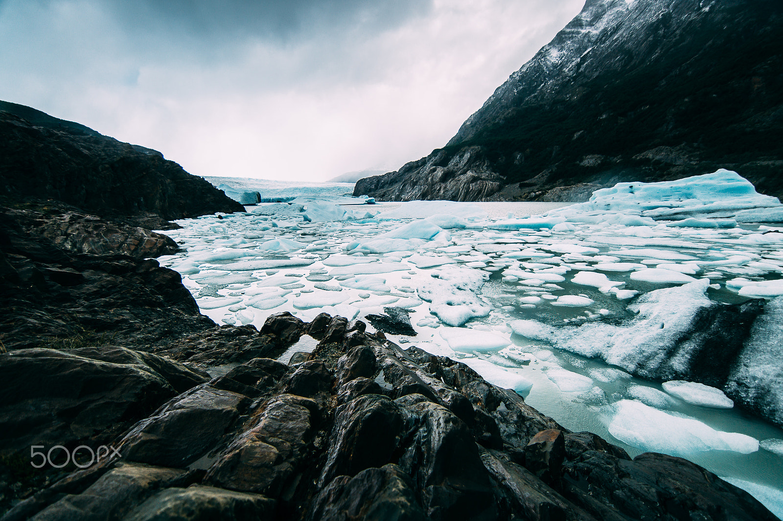 Sony SLT-A58 + 20mm F2.8 sample photo. Grey glacier at patagonia chilena photography