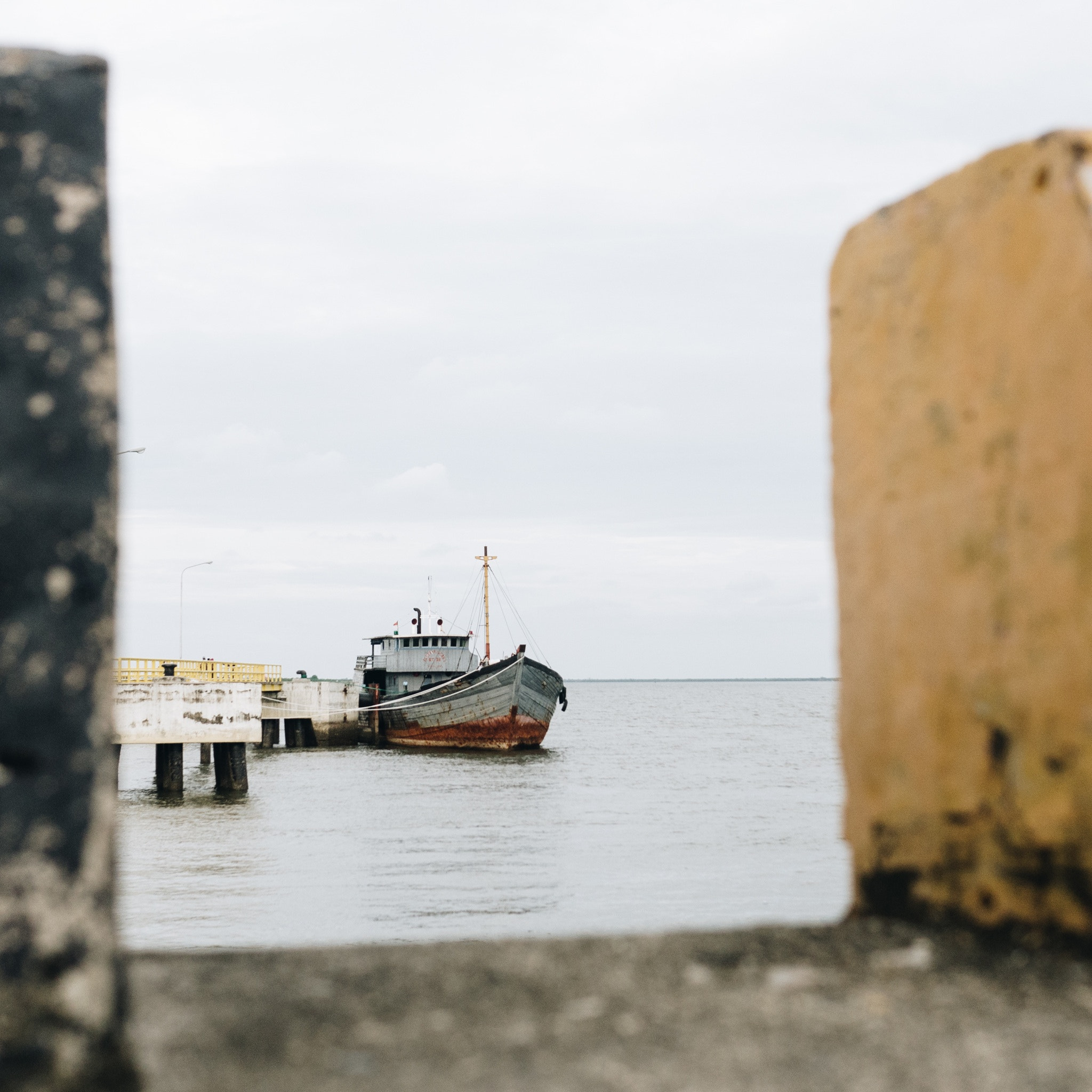 Panasonic Lumix DMC-GX7 sample photo. Kualalangsa fishermen's dock. photography