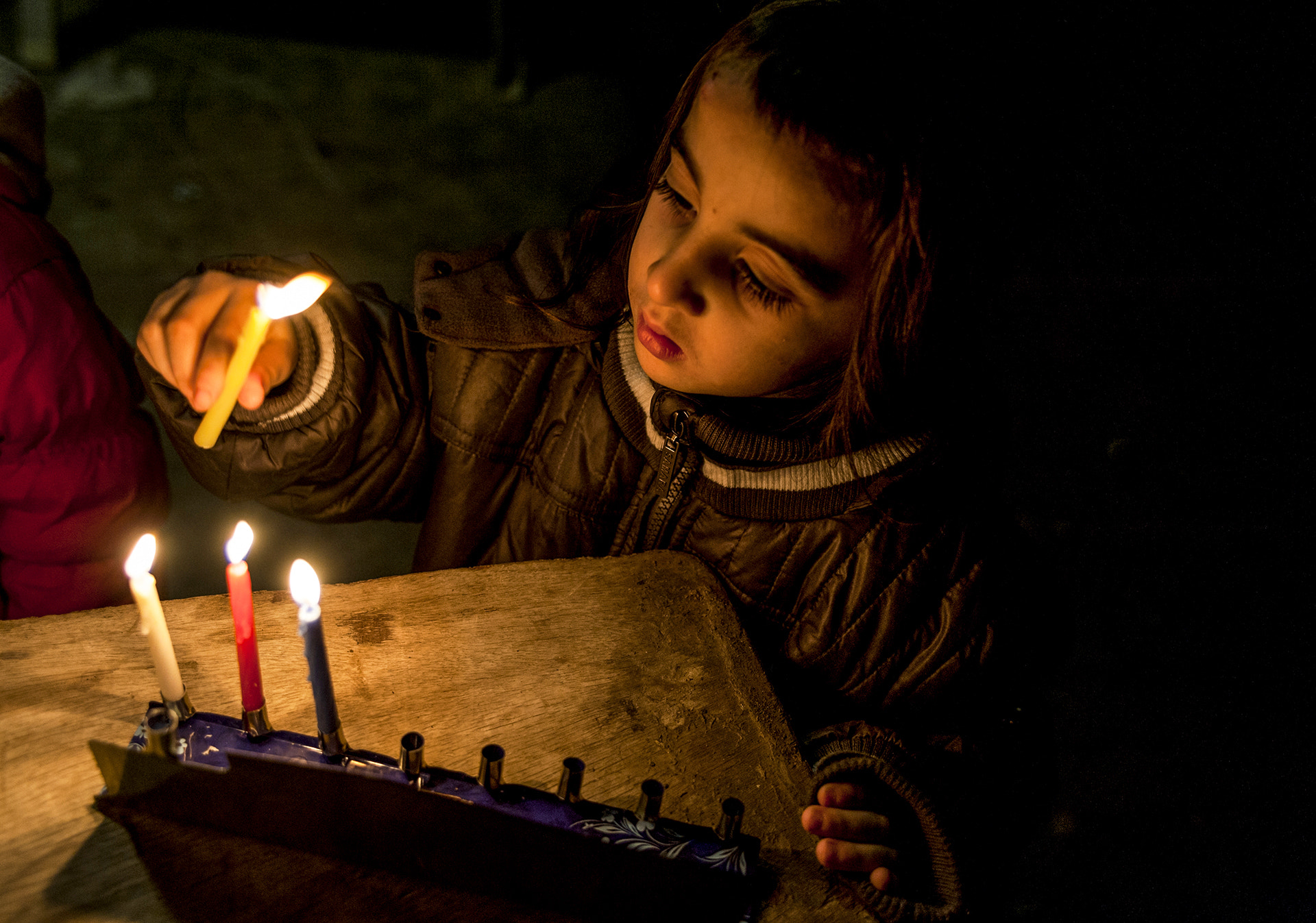 Nikon D700 + Nikon AF-S Nikkor 28-70mm F2.8 ED-IF sample photo. Chanukah candle photography