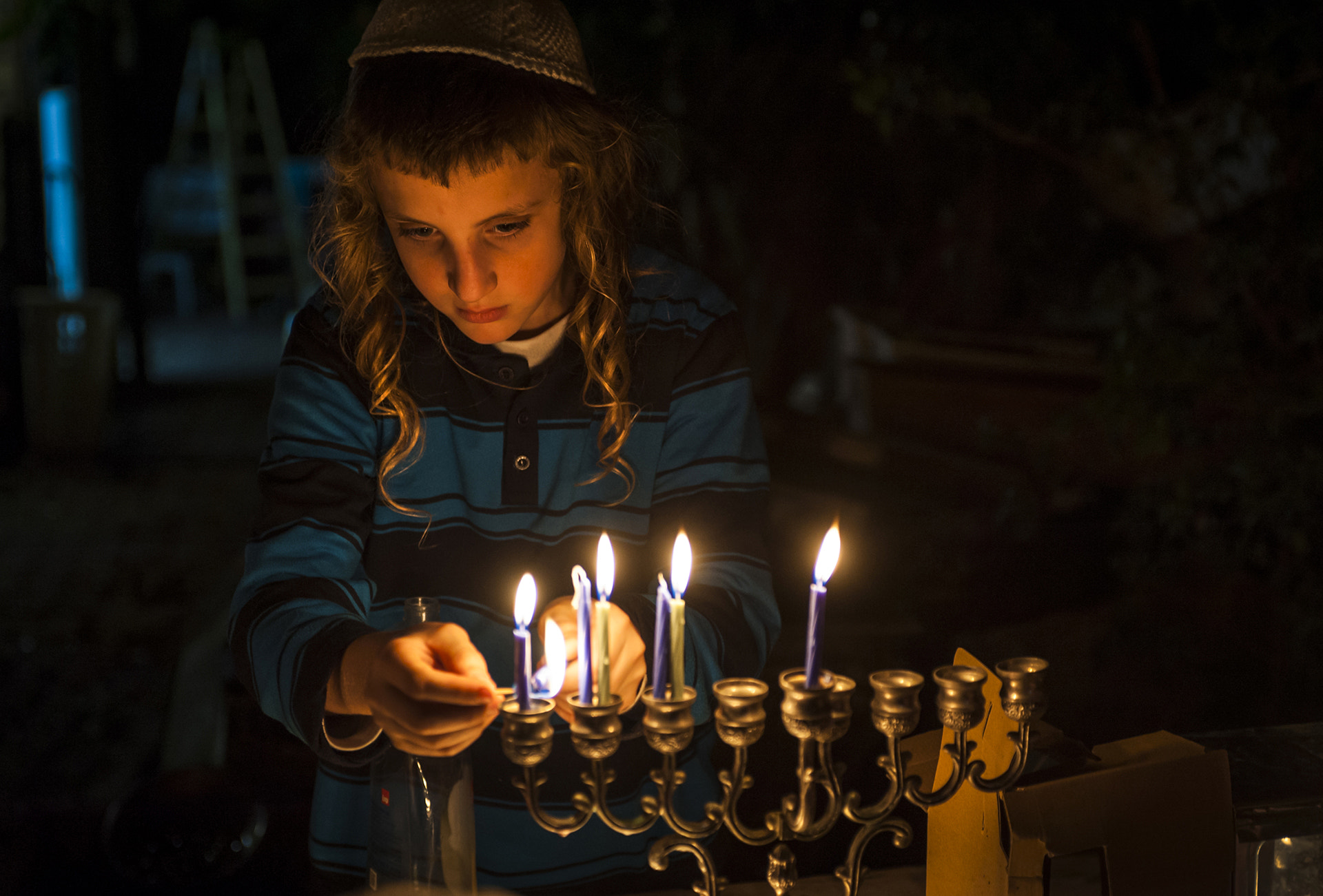 Nikon D700 + Nikon AF-S Nikkor 28-70mm F2.8 ED-IF sample photo. Chanukah candles photography