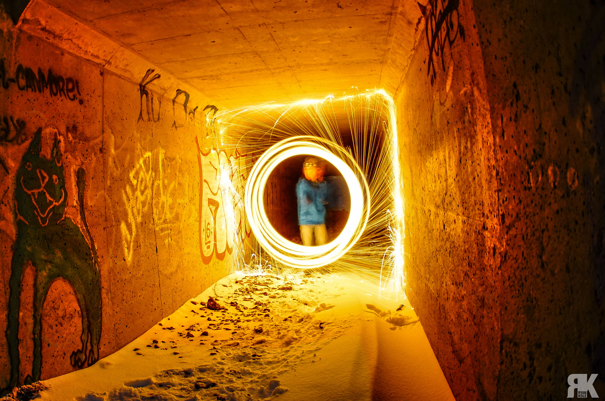 Sony 16mm F2.8 Fisheye sample photo. Steel wool photography