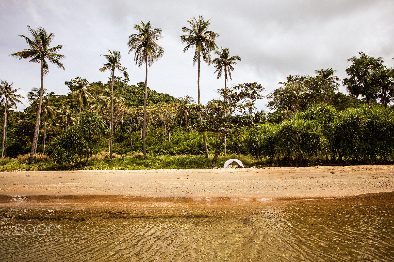 Canon EF 16-35mm F2.8L USM sample photo. Camping on a beach in cambodia photography