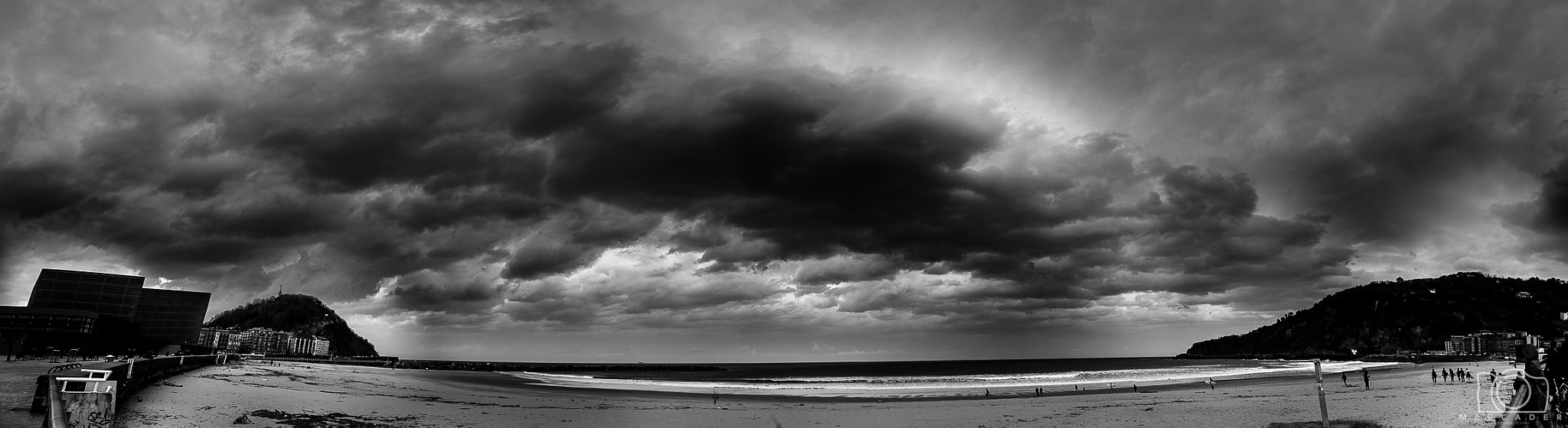 Canon EOS 5D Mark II sample photo. Basque beach storm (zurriola beach) san sebastian photography