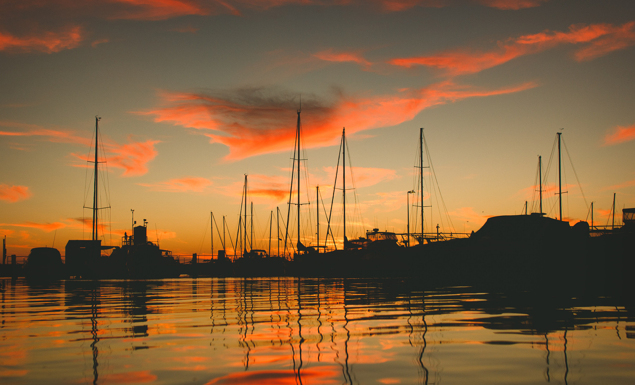 Sigma 30mm F1.4 EX DC HSM sample photo. Golden hour at the harbor photography