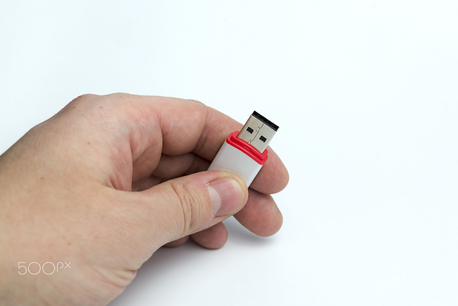 Nikon D600 + Nikon AF Micro-Nikkor 60mm F2.8D sample photo. Hand on a white background holding a stick. photography