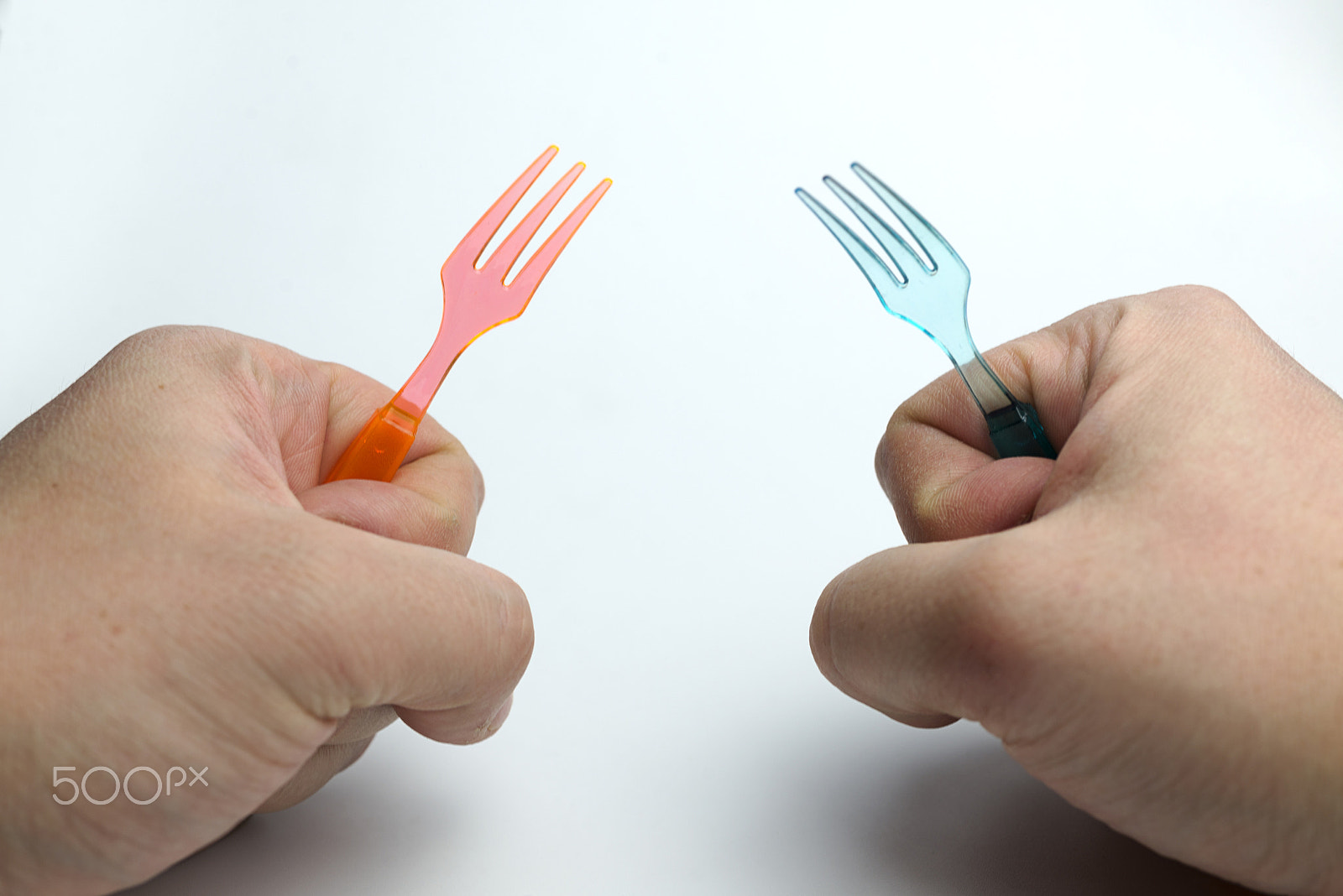 Nikon AF Micro-Nikkor 60mm F2.8D sample photo. Hand holding a plastic fork. photography
