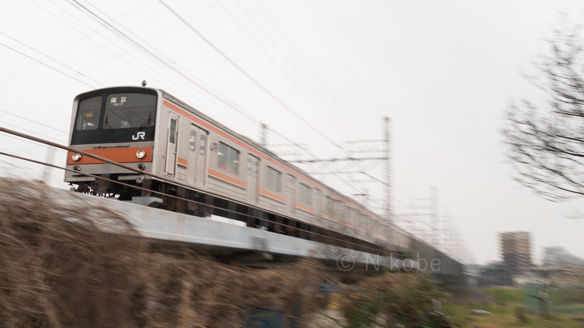 Nikon D750 sample photo. Panning　jr musashino line photography