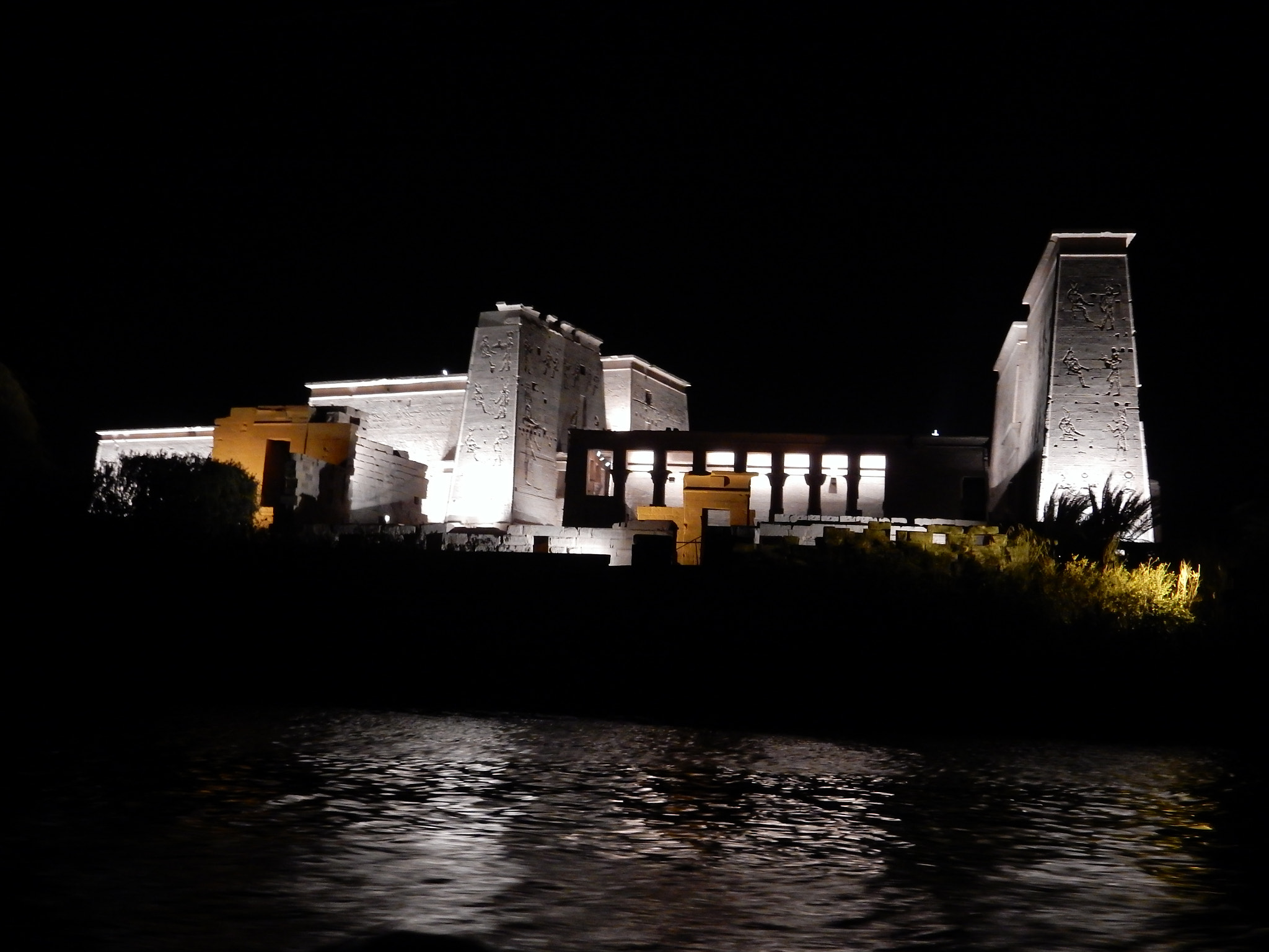 Nikon Coolpix S9700 sample photo. Phila temple, aswan at night photography