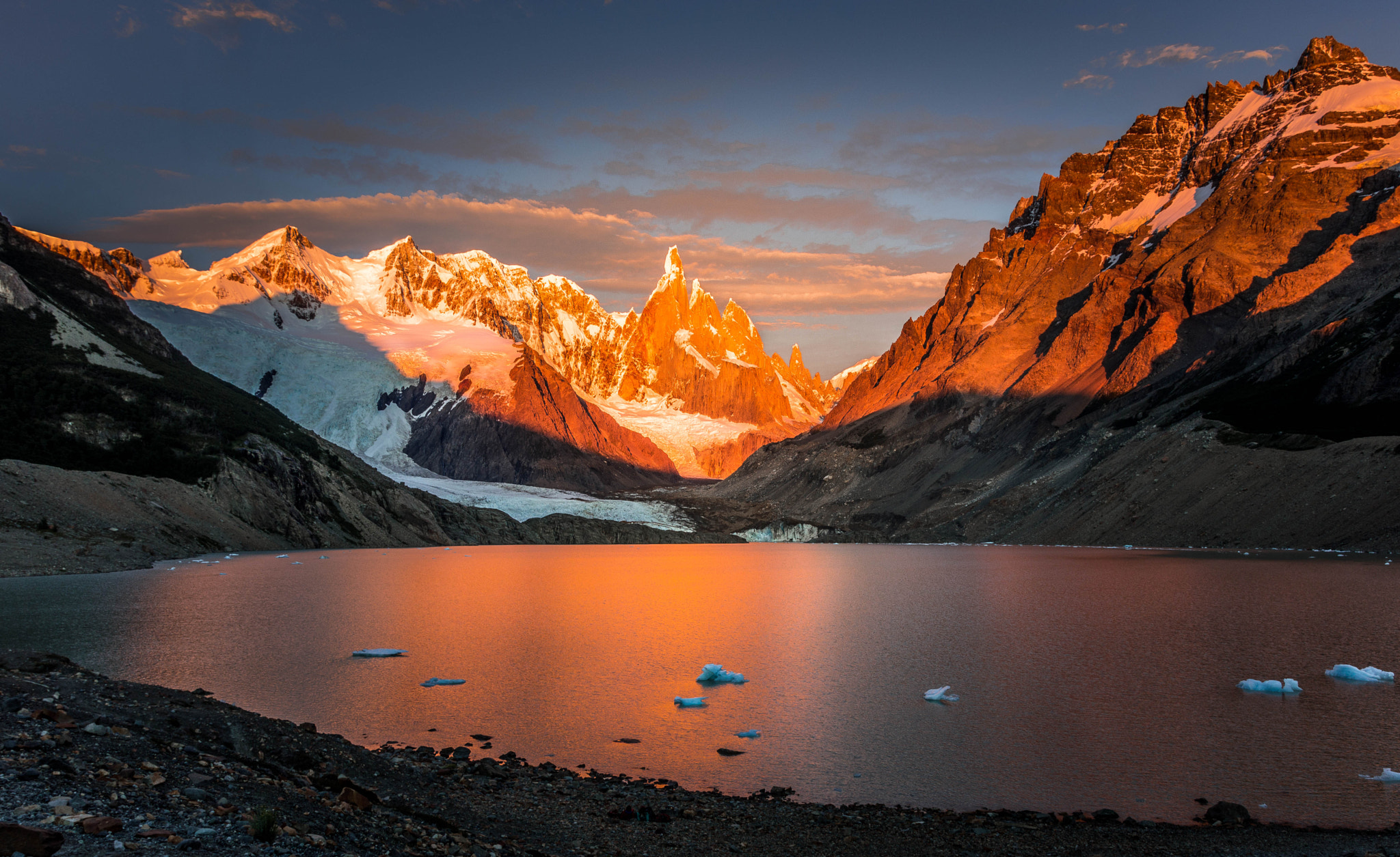 Sigma 17-50mm F2.8 EX DC OS HSM sample photo. Sunrise at cerro torre photography
