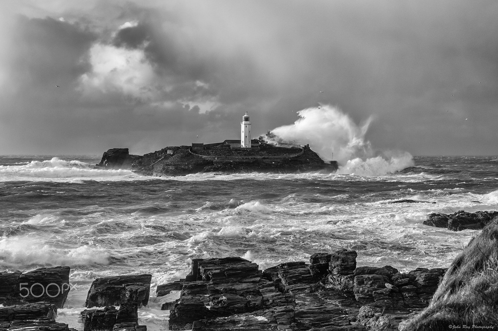 Sony SLT-A65 (SLT-A65V) + Sony DT 50mm F1.8 SAM sample photo. Rough seas godrevy photography