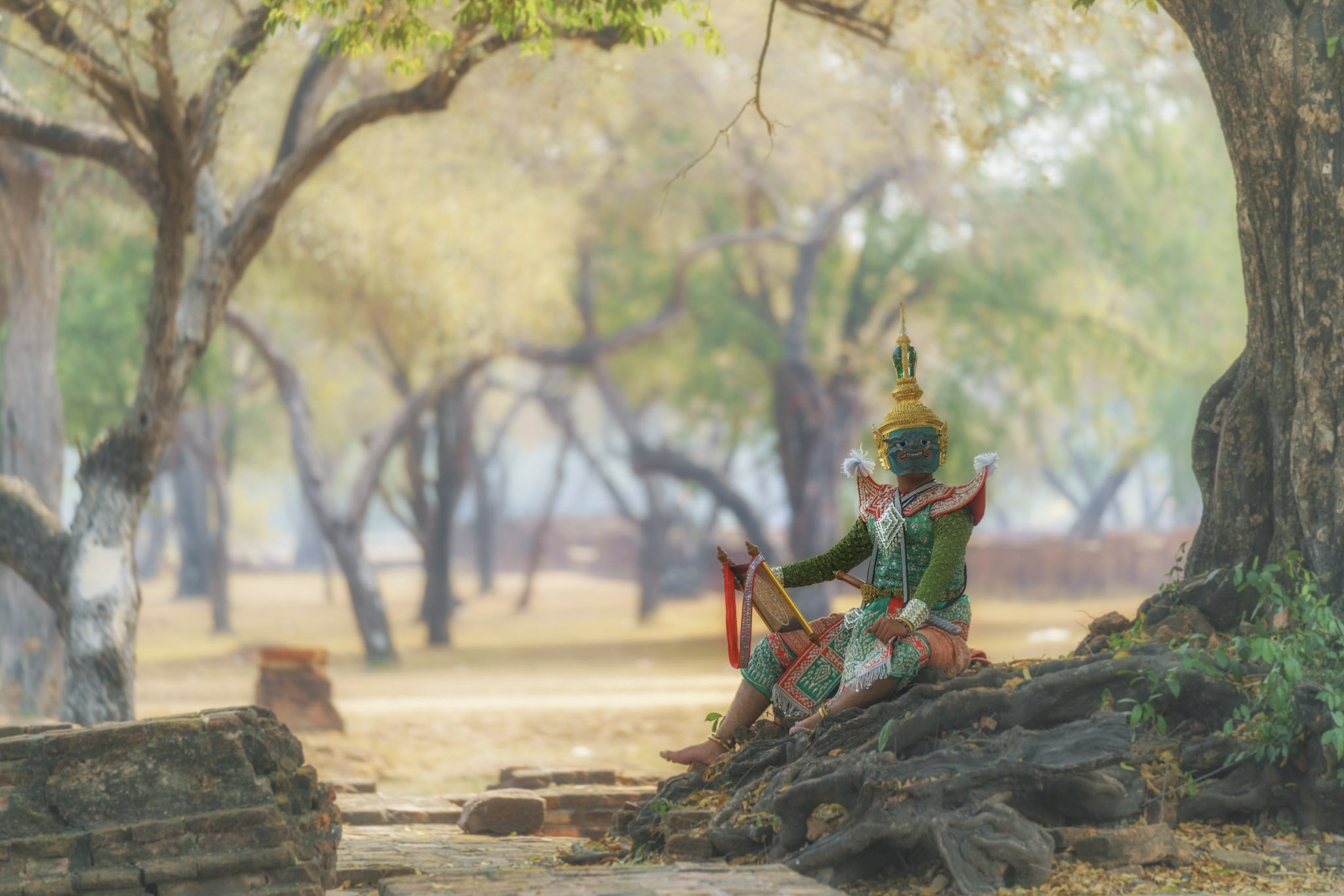 Sony FE 70-200mm F2.8 GM OSS sample photo. Khon, mask dance thai traditional photography