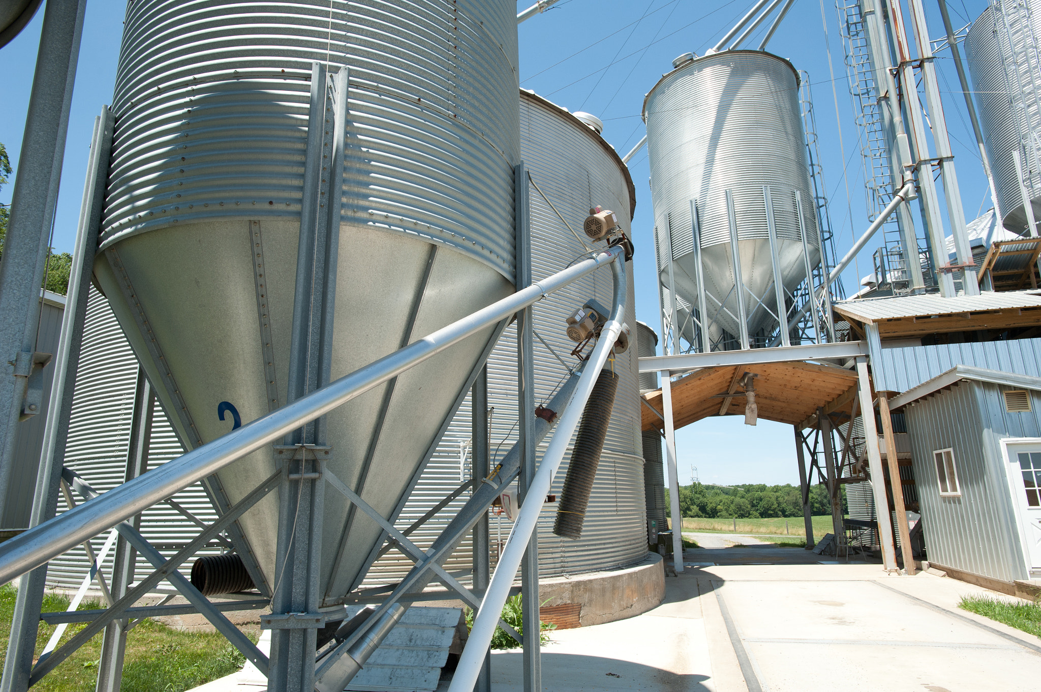 Nikon D700 sample photo. Grain elevator of grain producer's farm in maryland photography