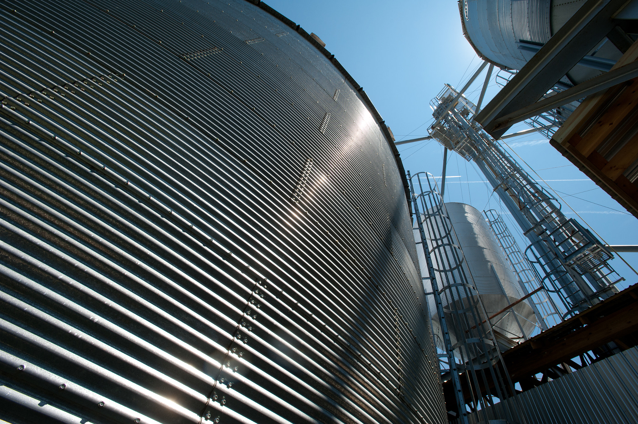 Nikon D700 + Nikon AF-S Nikkor 17-35mm F2.8D ED-IF sample photo. Grain elevator of grain producer's farm in maryland photography