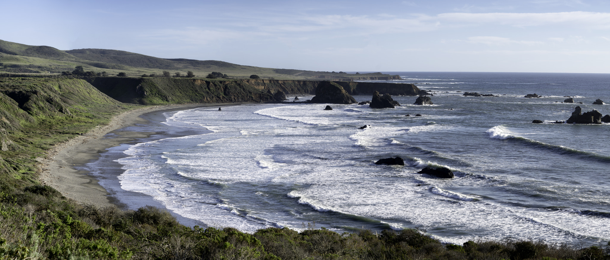 Sony a7R II + Sony FE 70-200mm F4 G OSS sample photo. California coastline panorama ii photography