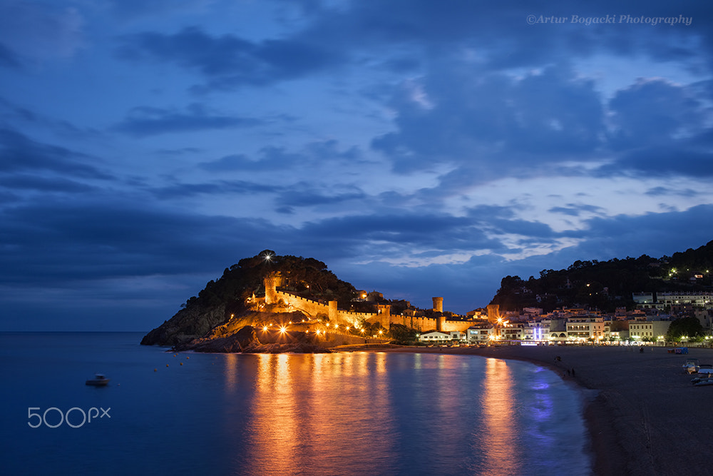 Canon EOS 5D Mark II sample photo. Tossa de mar at twilight in spain photography