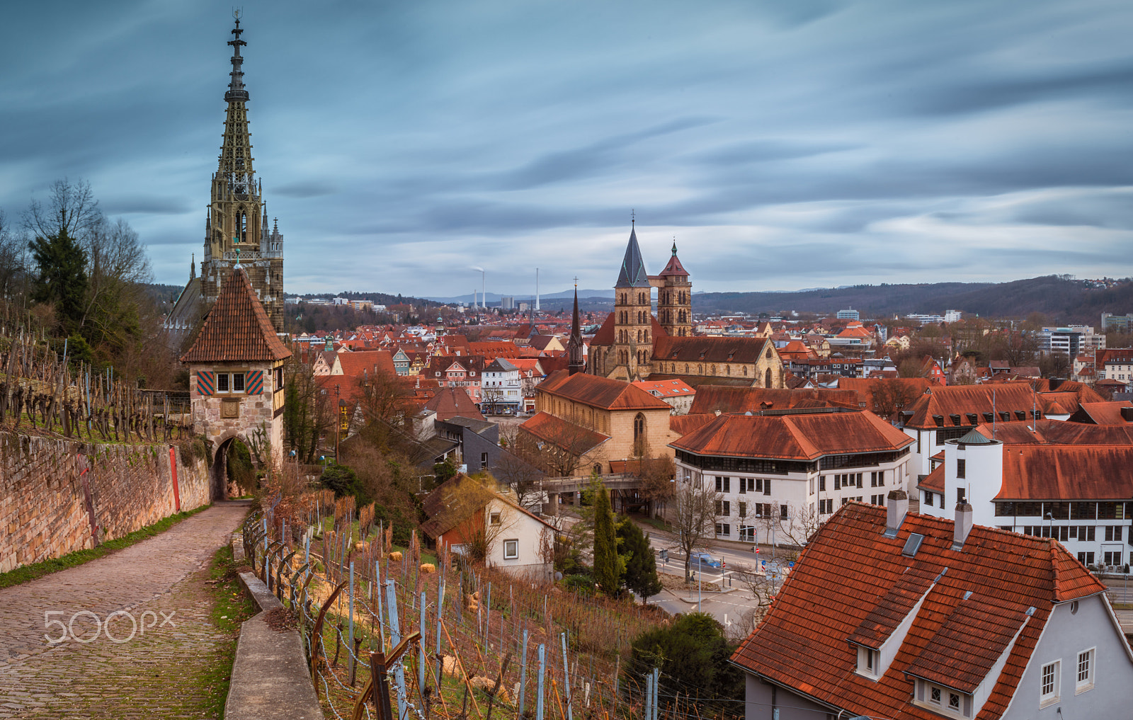 Nikon D810 + Sigma 28-70mm F2.8 sample photo. Stormy clouds above esslingen photography