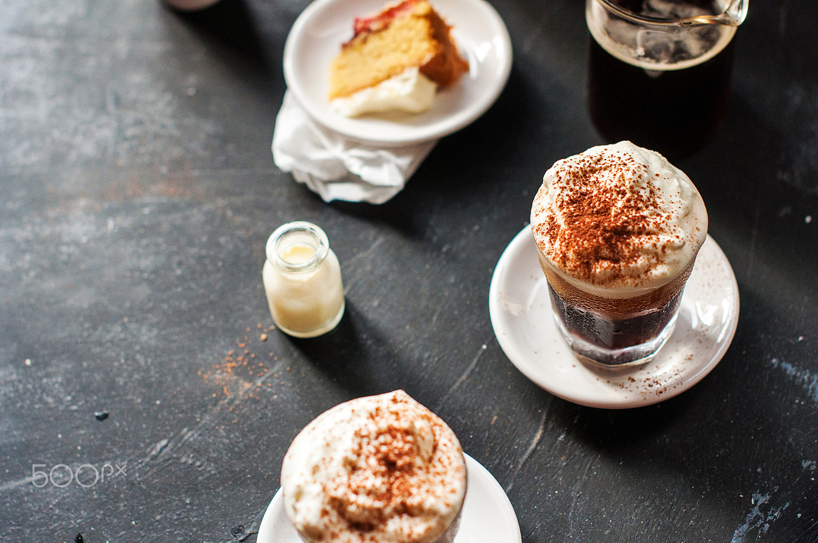 Nikon D90 + Nikon AF-S Nikkor 50mm F1.4G sample photo. Iced coffee with whipped cream photography
