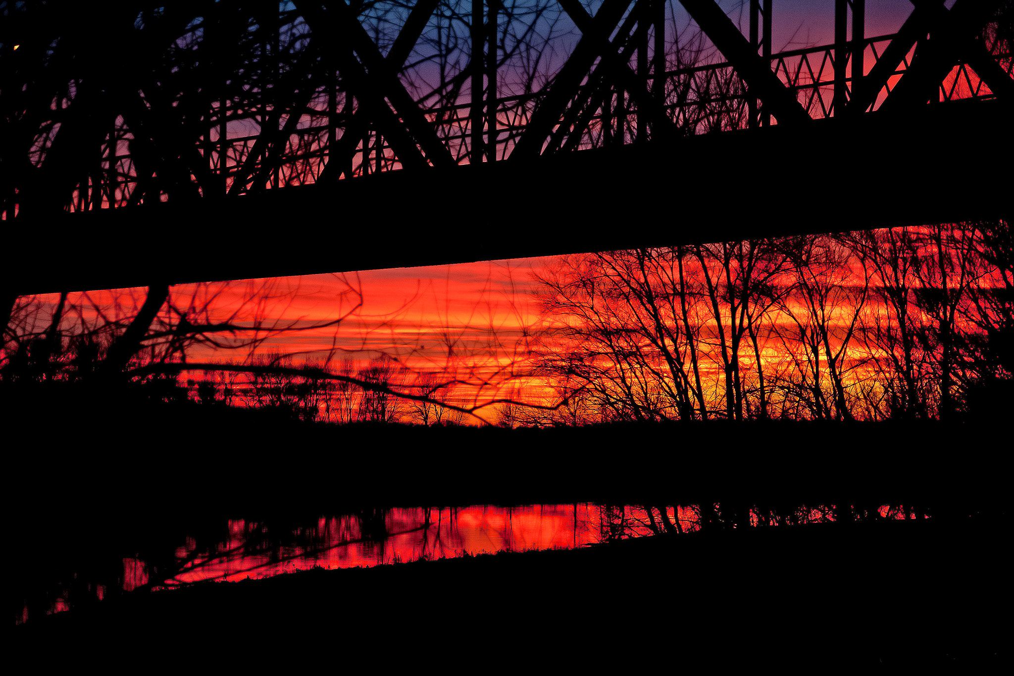 Sigma 24-70mm F2.8 EX DG HSM sample photo. Fiery sunset photography