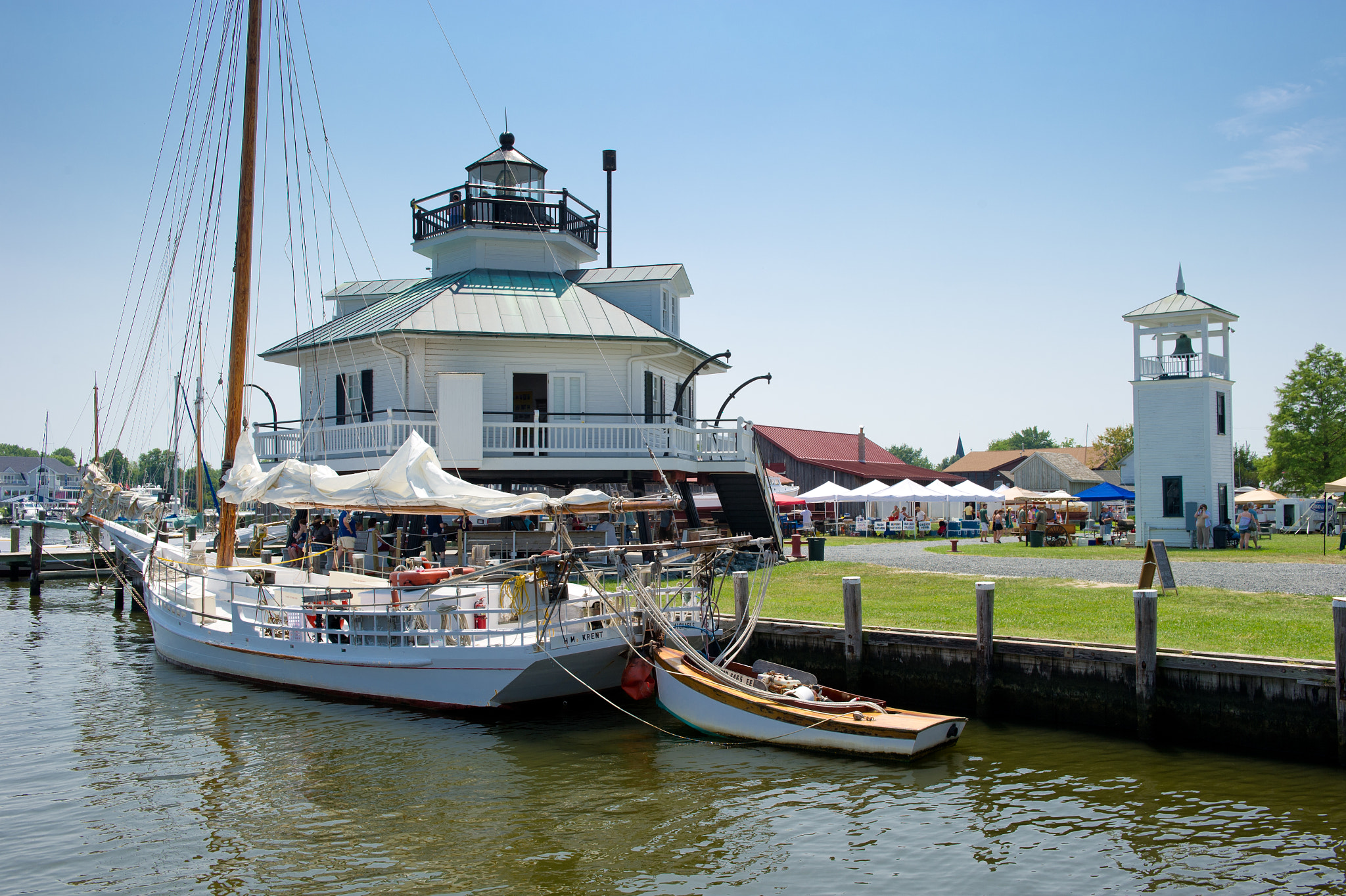 Nikon D3S sample photo. Boat docked in front of festival at chesapeake maritime museum in st. michaels md photography