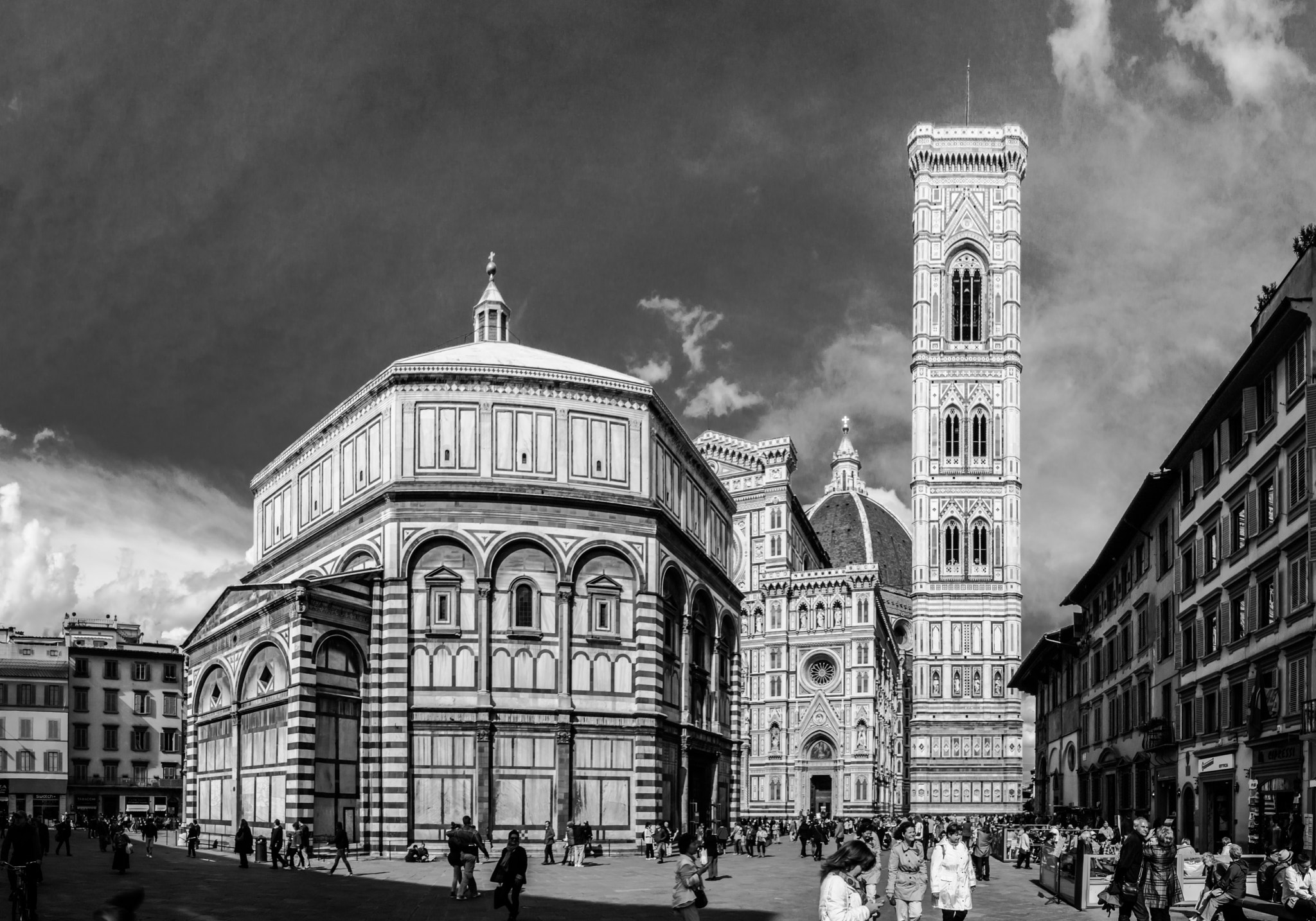 Sigma AF 10-20mm F4-5.6 EX DC sample photo. Florence, baptistery, giotto's tower and cathedral photography
