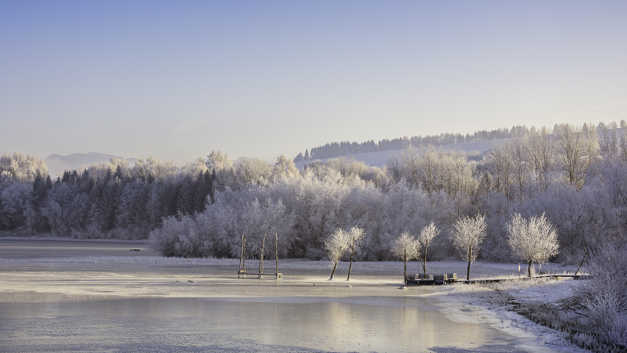 Nikon D7200 sample photo. Winter lake photography