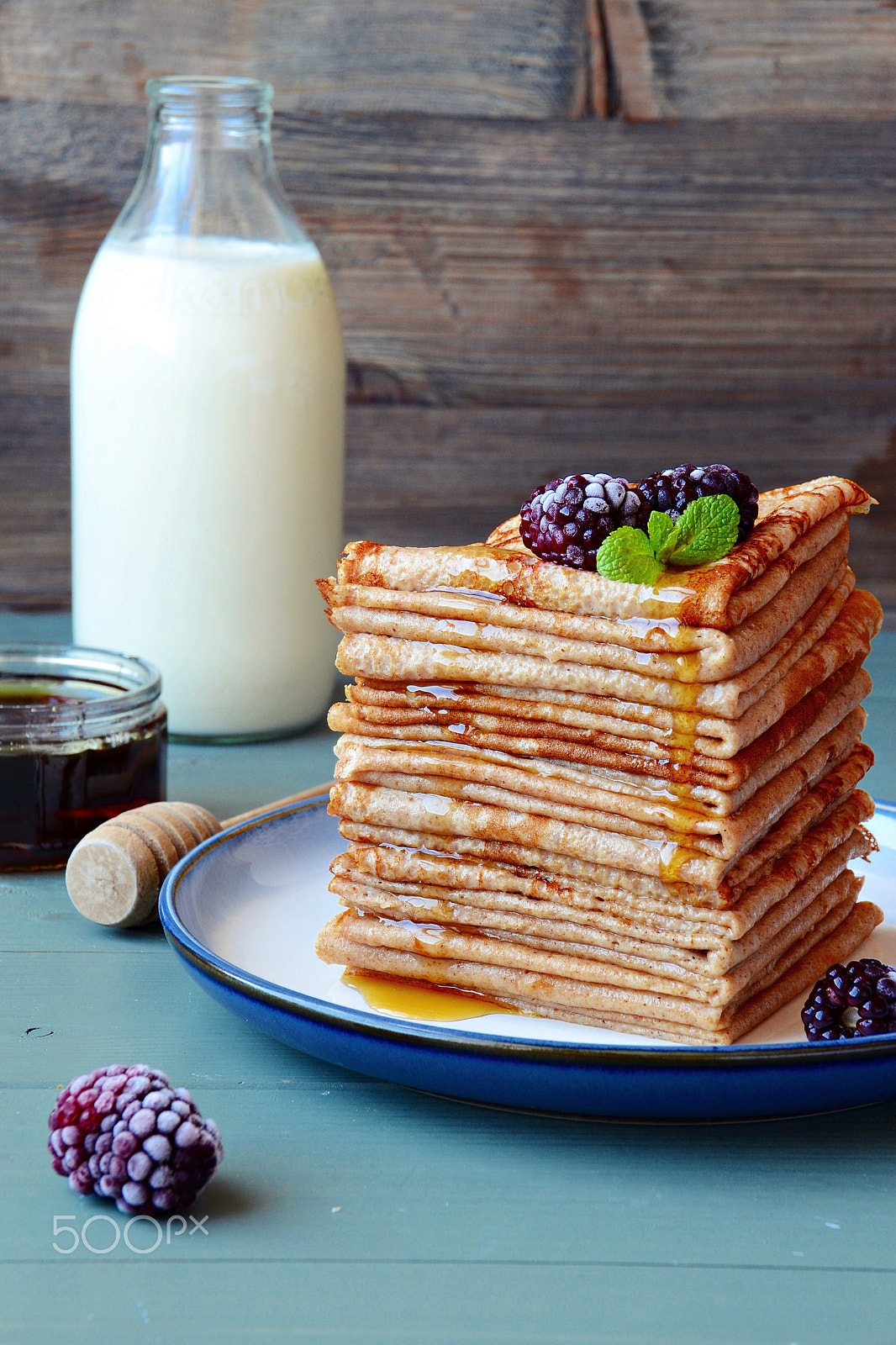 Sigma 18-200mm F3.5-6.3 II DC OS HSM sample photo. Crepes with berries and honey photography