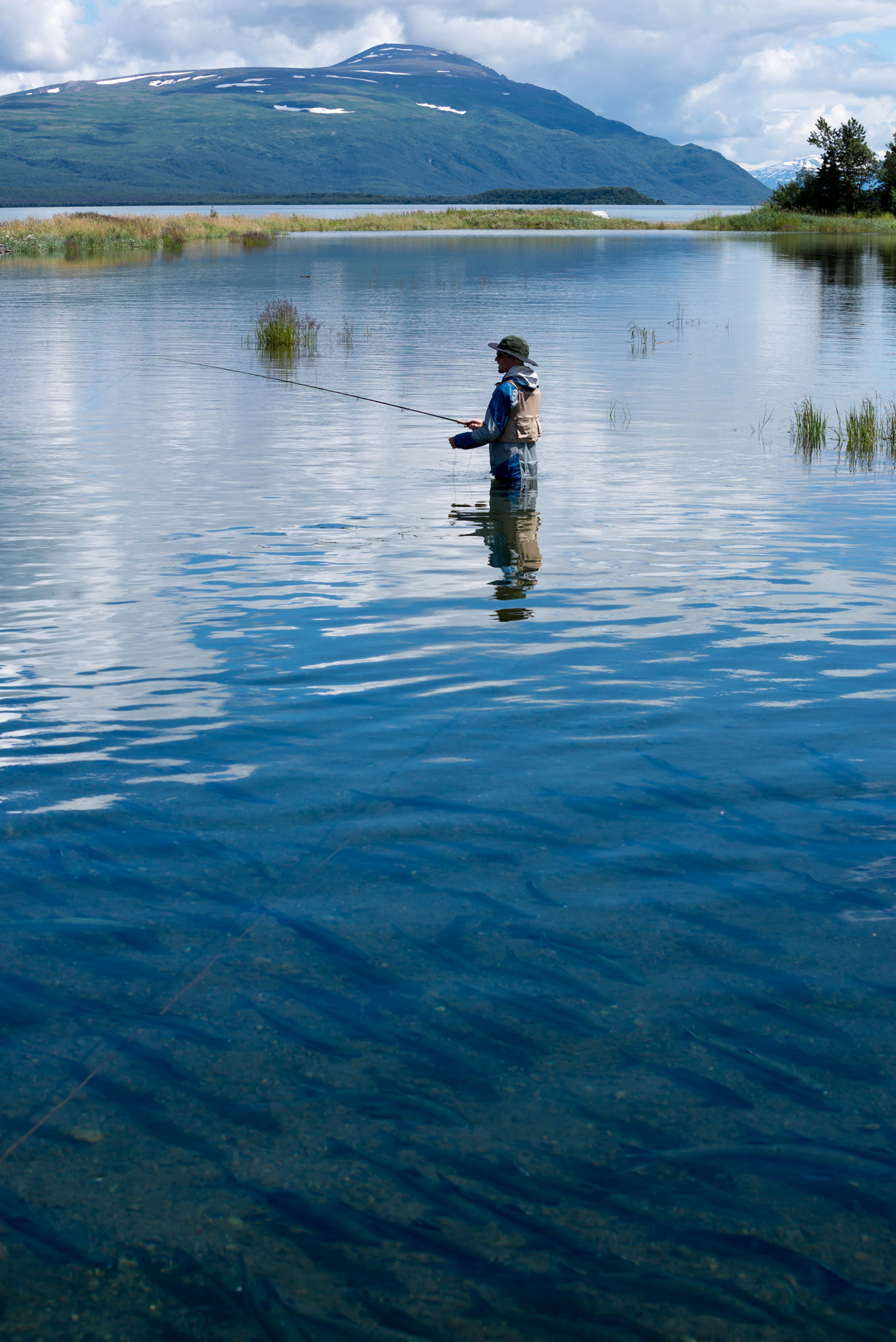 Nikon D600 sample photo. An angler and salmons photography