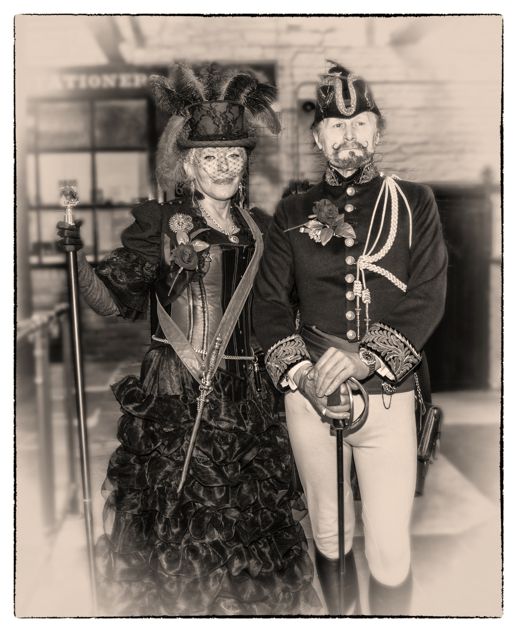 Sigma 24-70mm F2.8 EX DG HSM sample photo. Steampunk couple photography