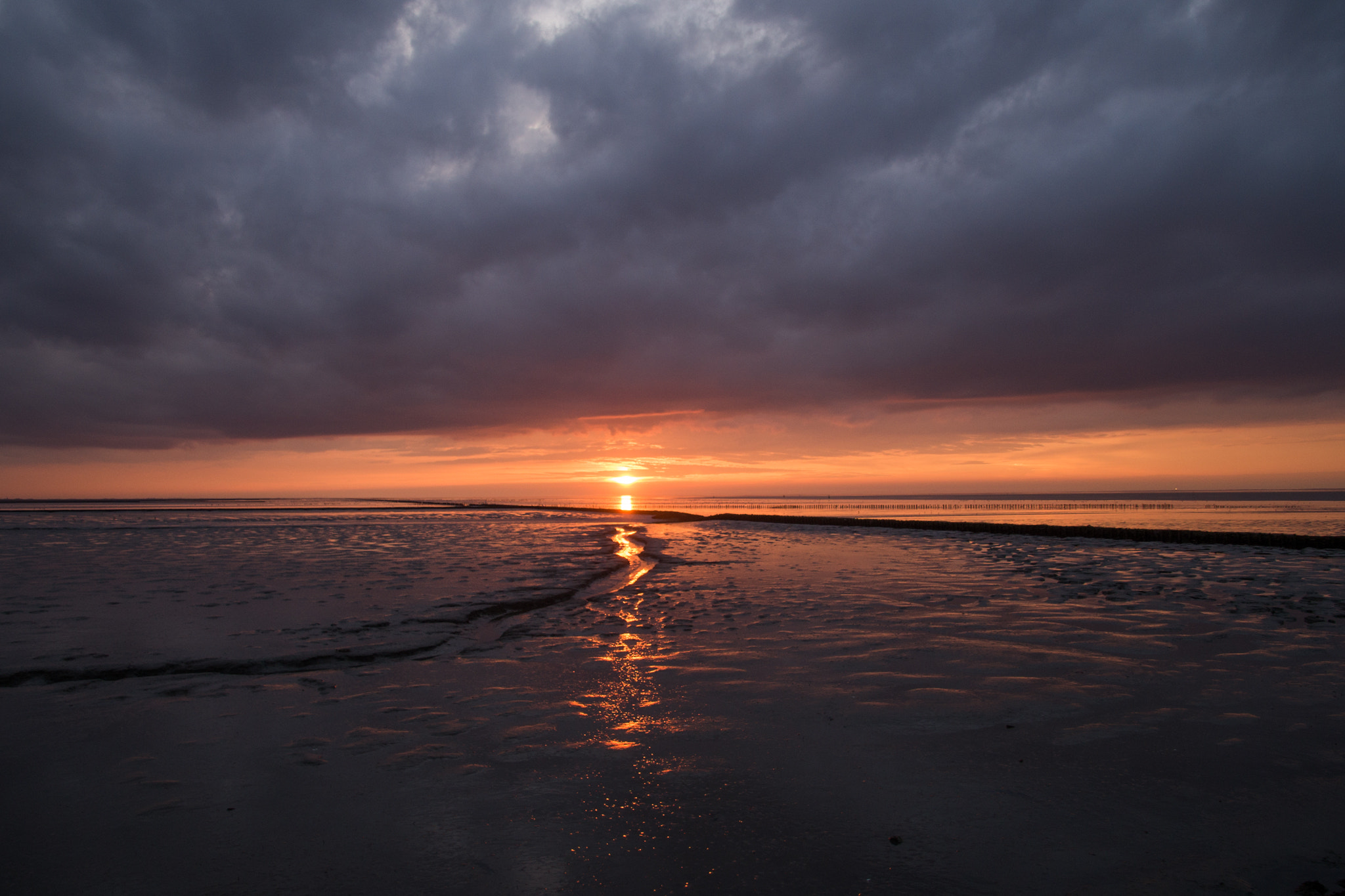 Sony a99 II sample photo. Sunset over the wadden photography