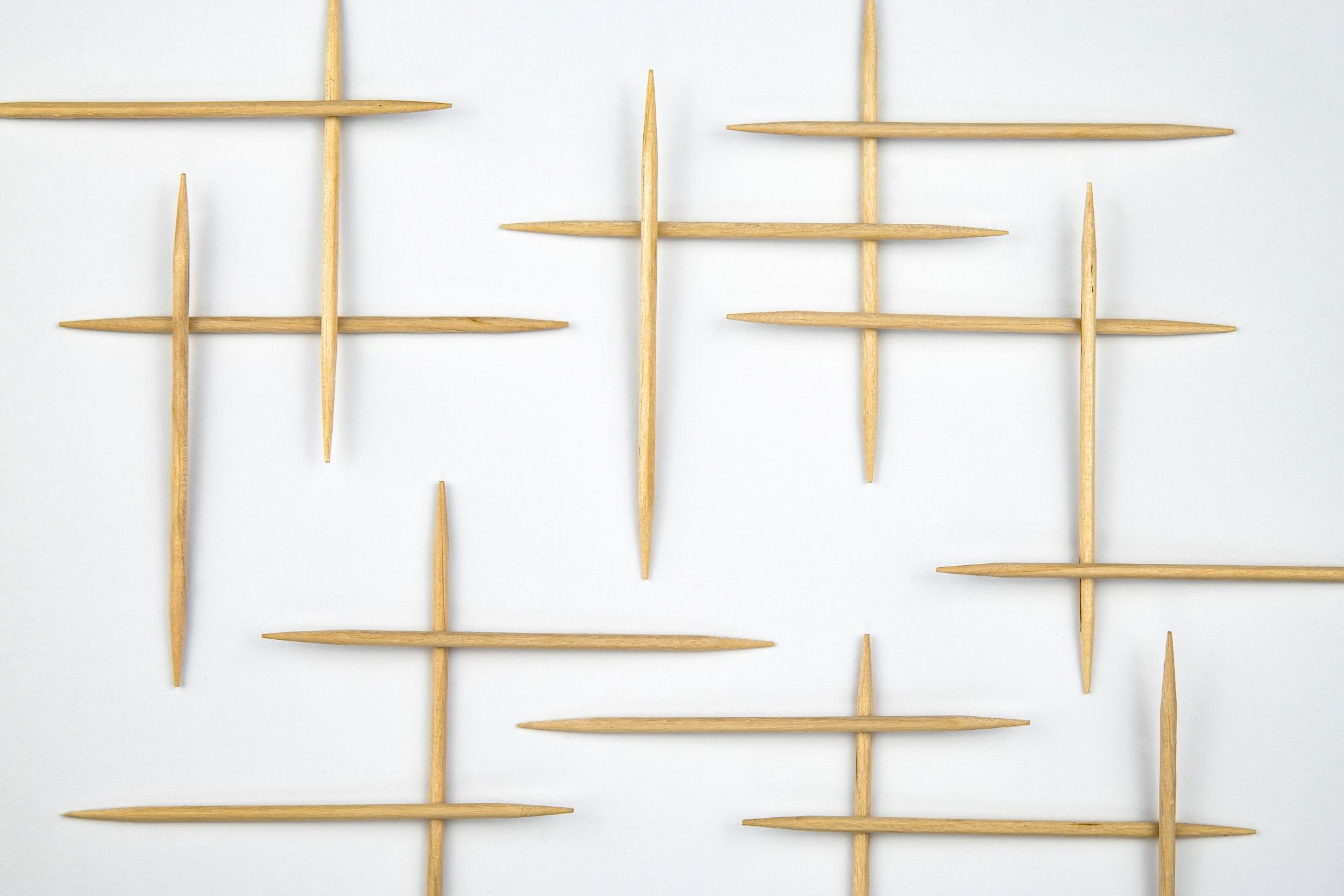 Nikon D5500 sample photo. Toothpicks distributed to the grid photography