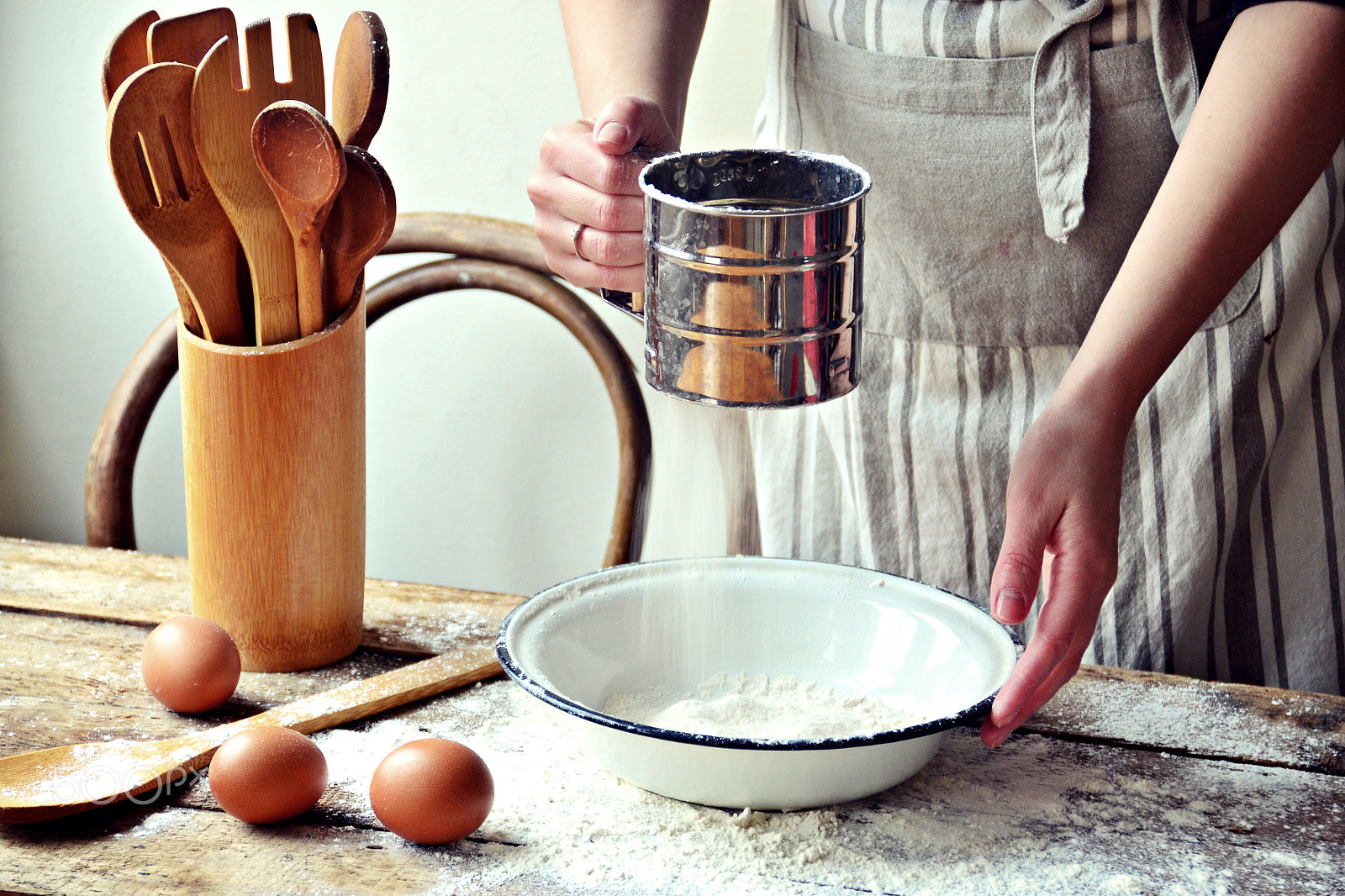 Nikon D3100 + Sigma 18-200mm F3.5-6.3 II DC OS HSM sample photo. Making pasta photography