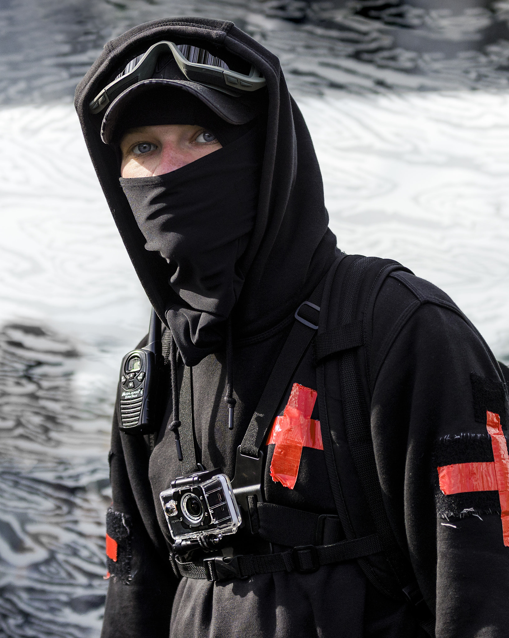 Sigma 70-200mm F2.8 EX DG OS HSM sample photo. Black bloc - anarchy or angst? photography